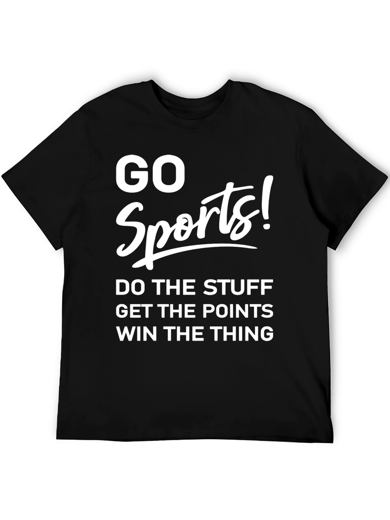 Black Go Sports! Novelty Graphic T-Shirt view 5