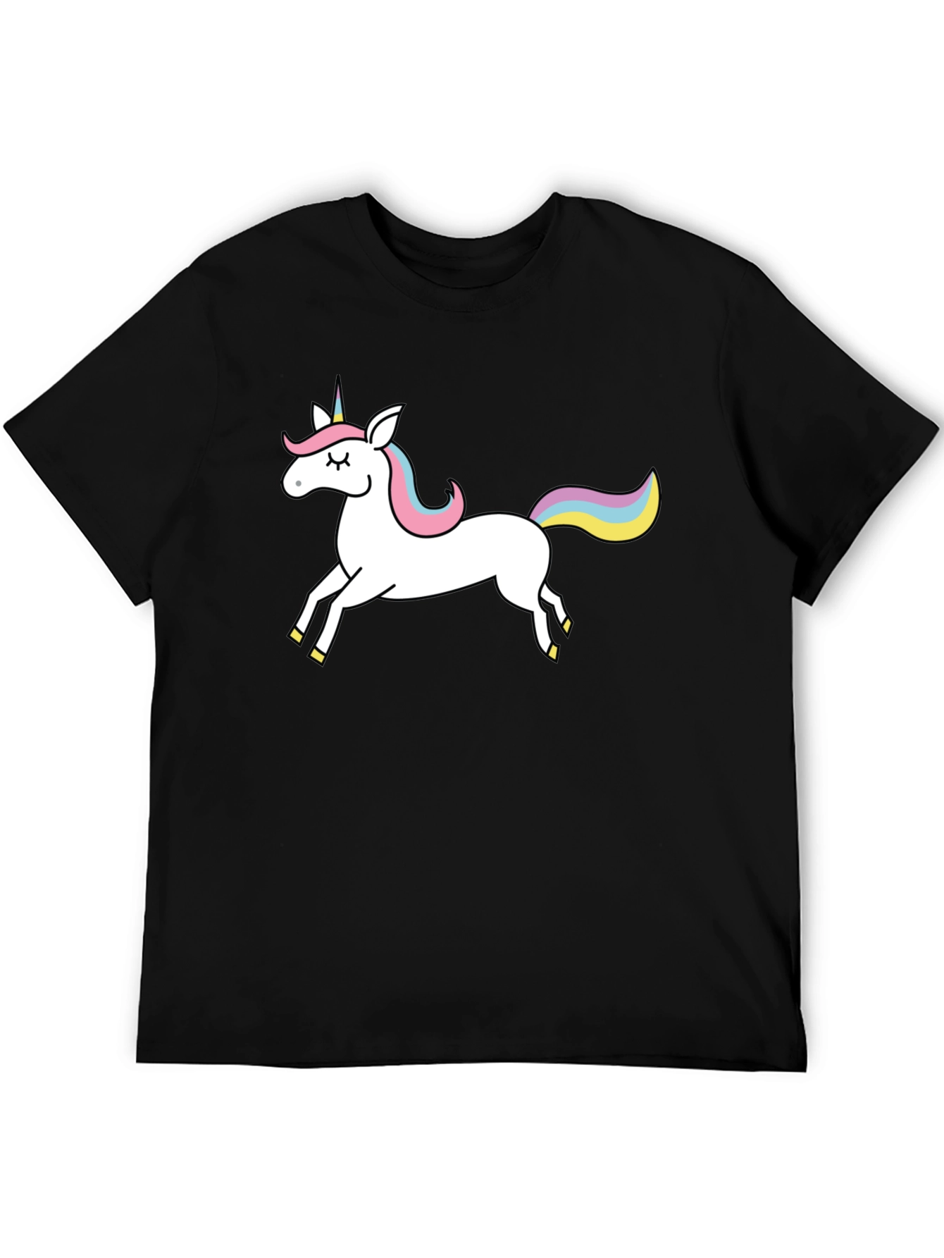 Black Unicorn Graphic Tee - Black Cotton Blend view 5