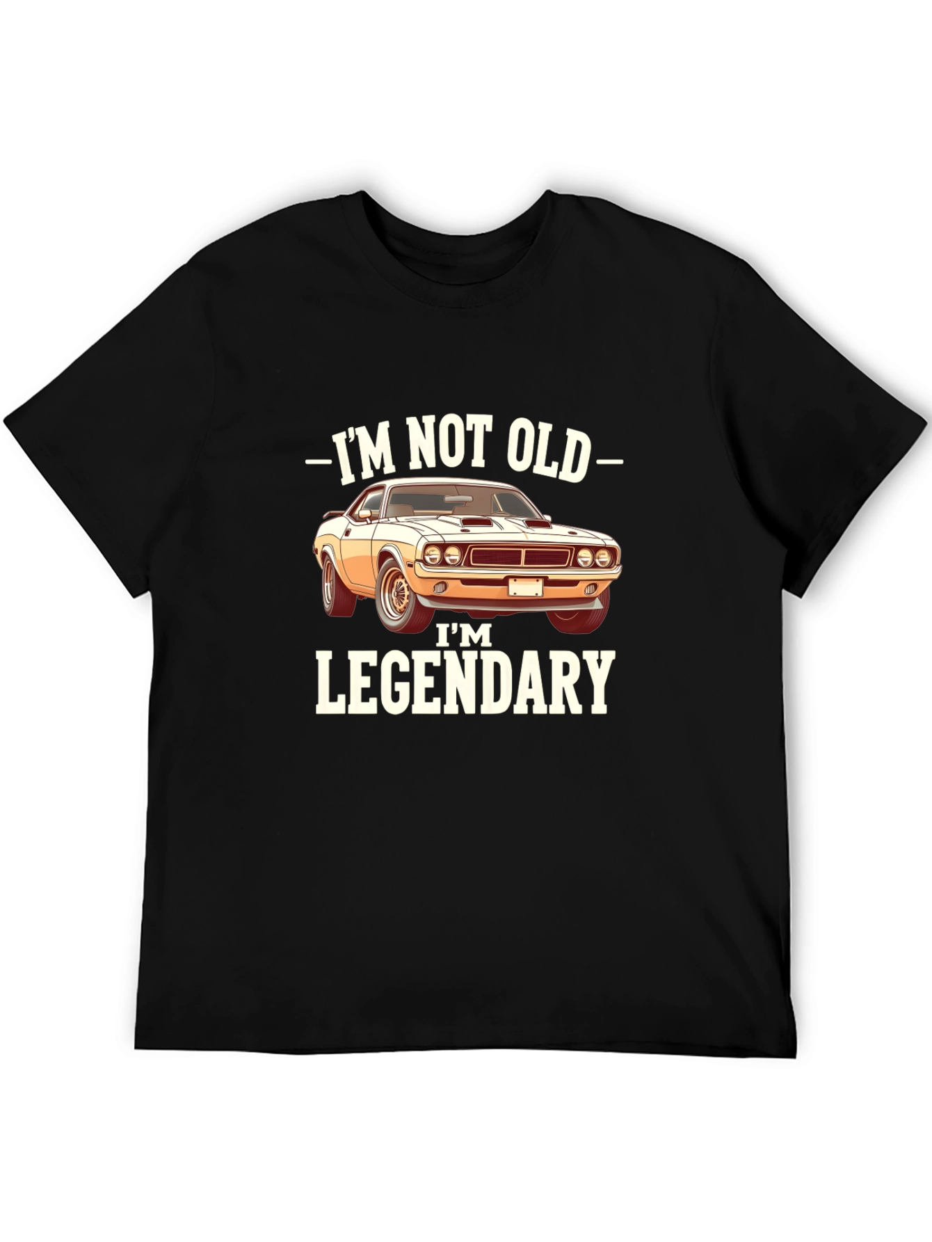 Black I'm Not Old I'm Legendary Car T-Shirt view 5