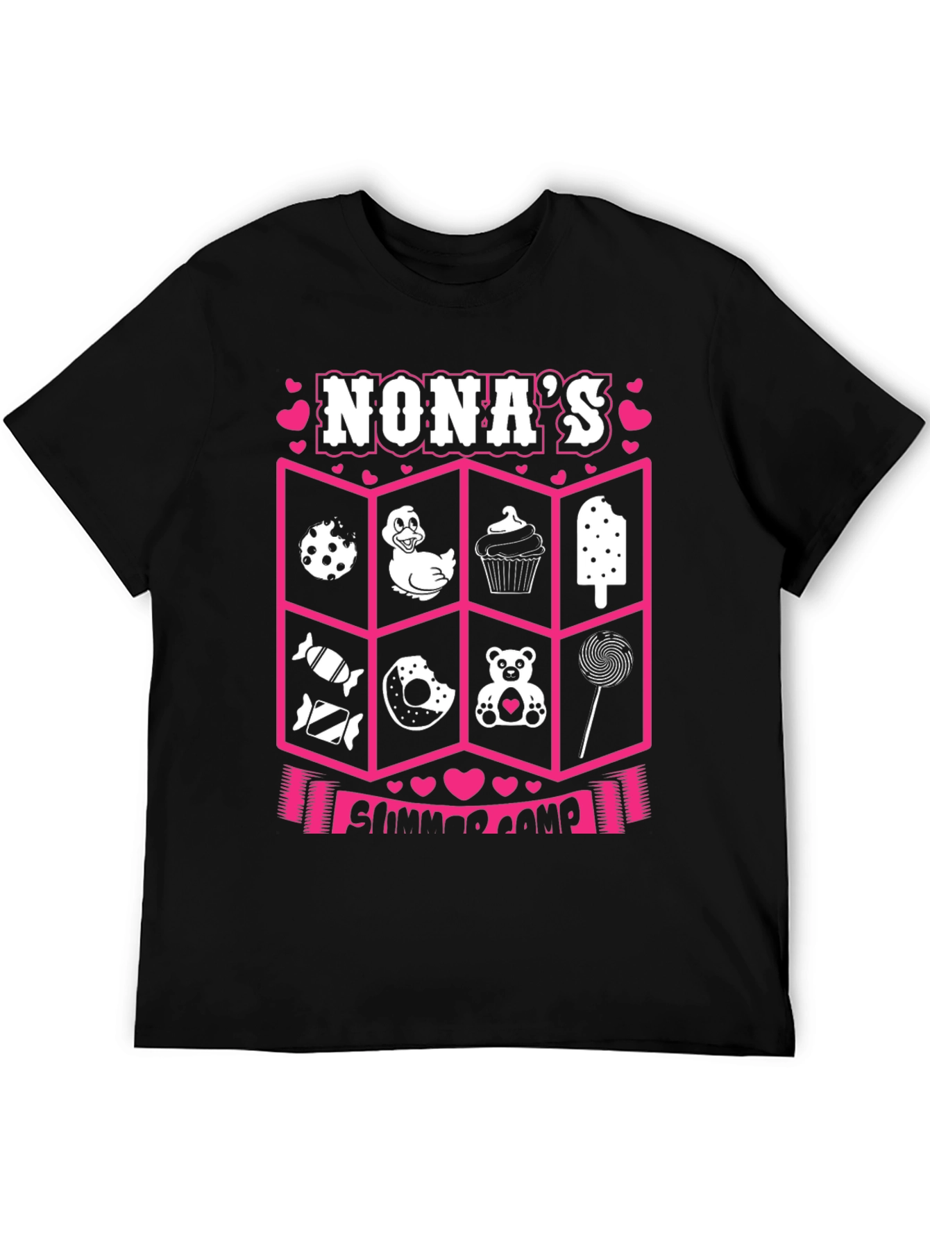 Black Nona's Summer Camp Black T-Shirt view 5