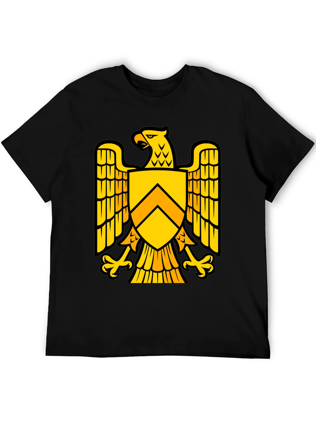 Black Eagle Shield Graphic T-Shirt - Bold Statement Tee view 5