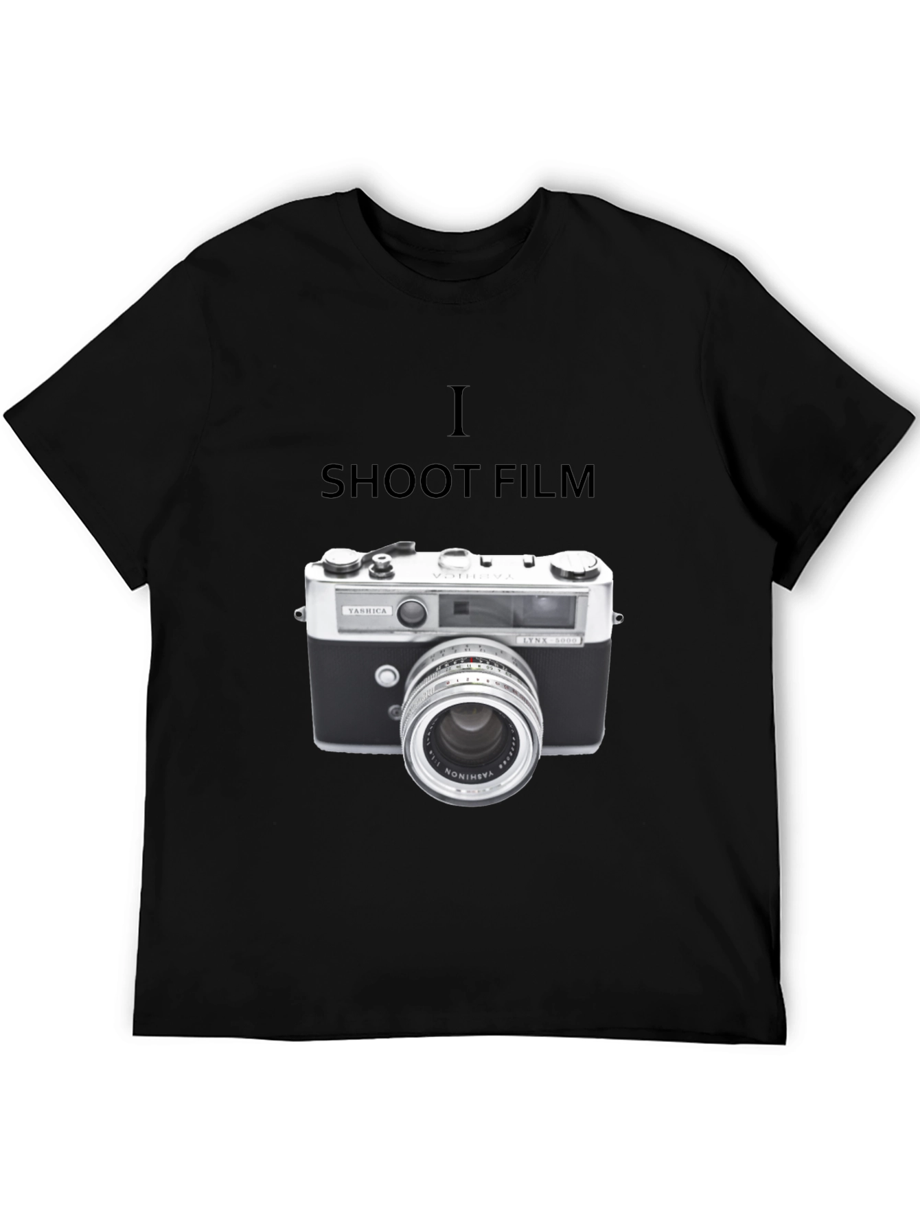 Black I Shoot Film T-Shirt - Vintage Camera Graphic Tee view 5