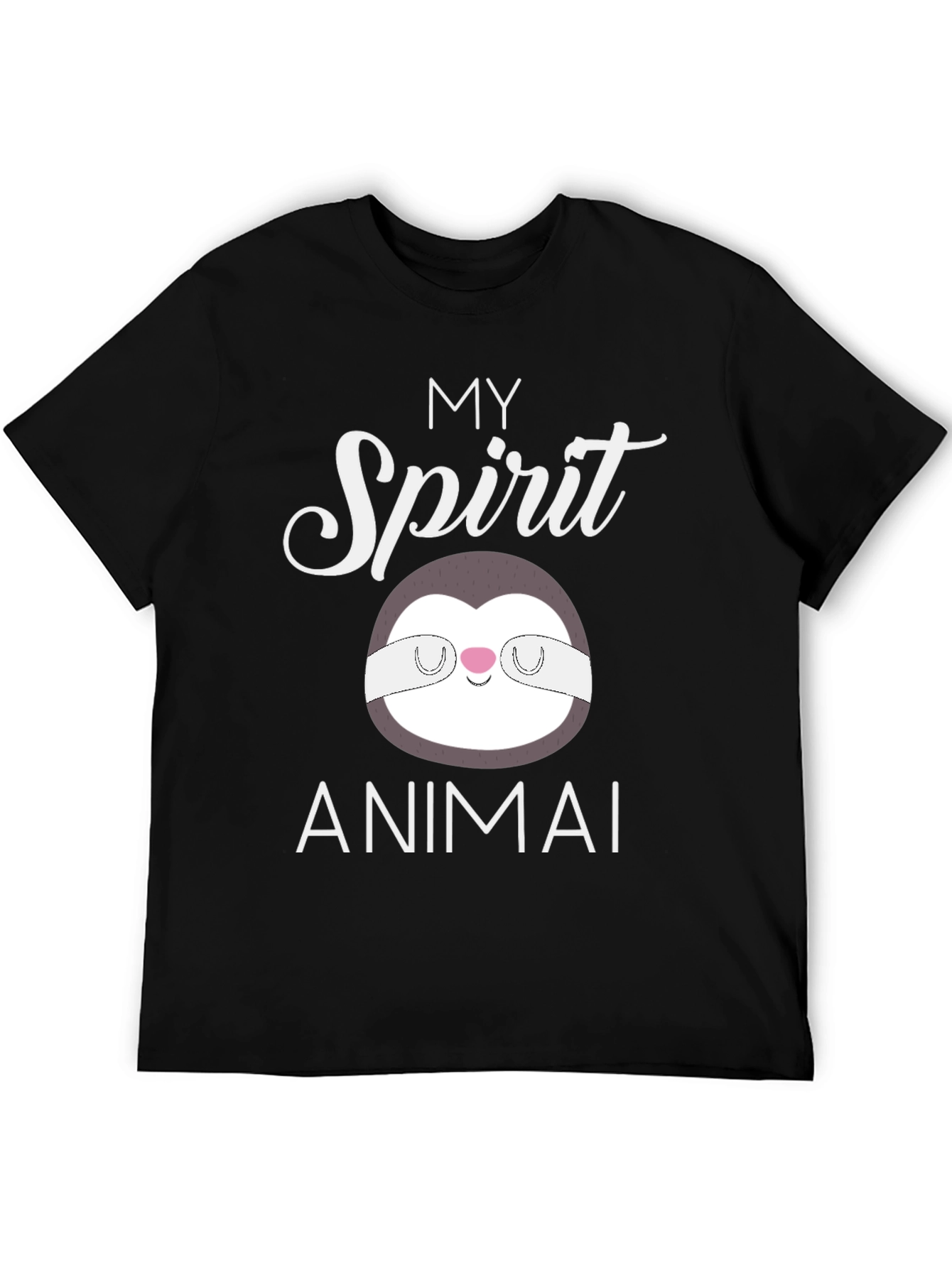 Black My Spirit Animal Sloth T-Shirt view 5