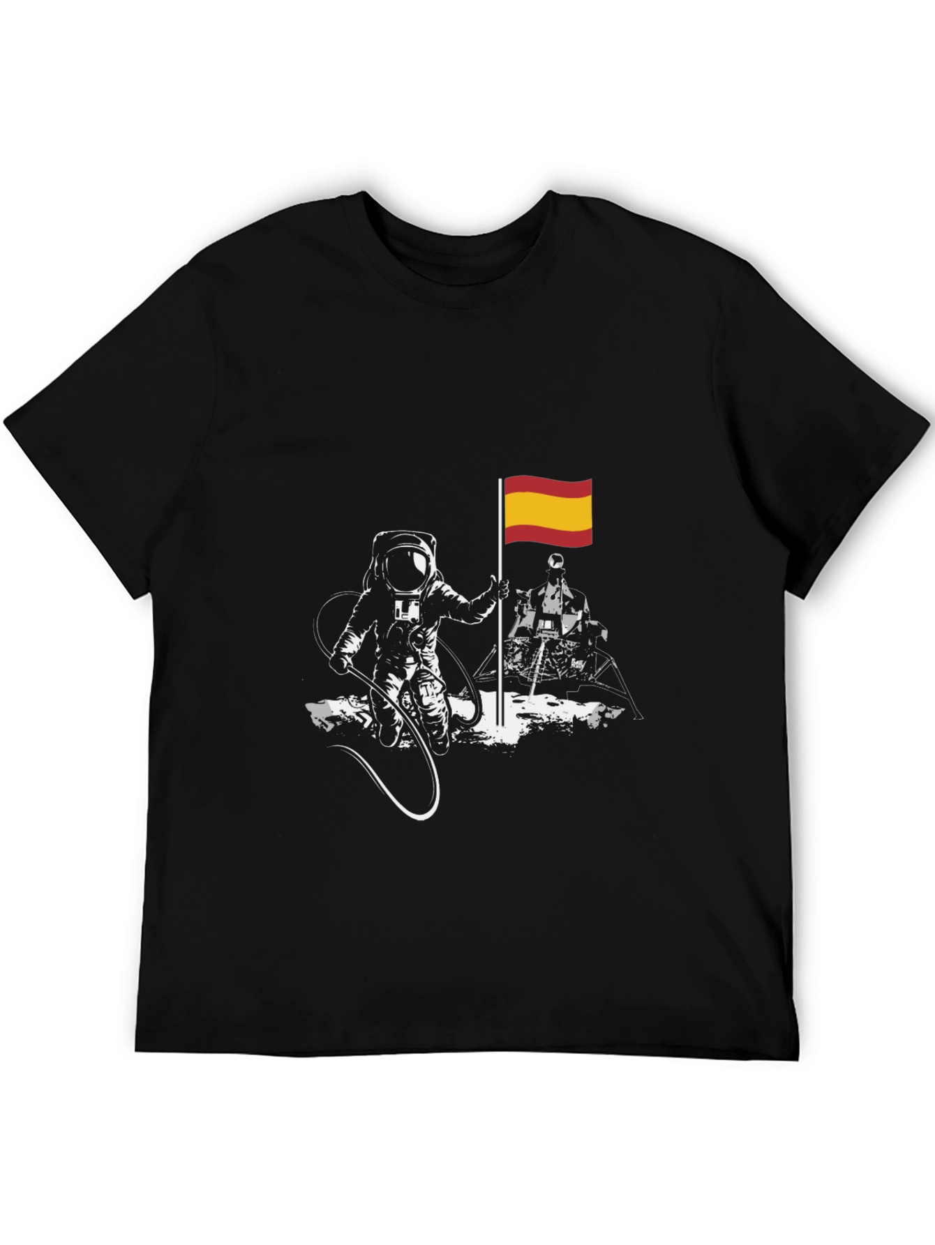 Astronaut Spanish Flag Graphic T-Shirt - 5
