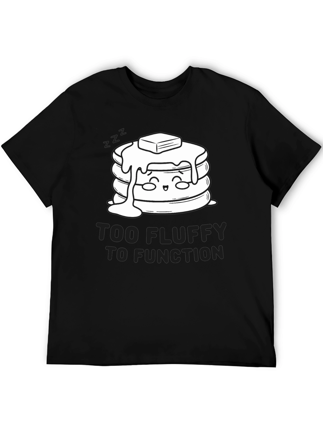Black Too Fluffy to Function Graphic T-Shirt view 5