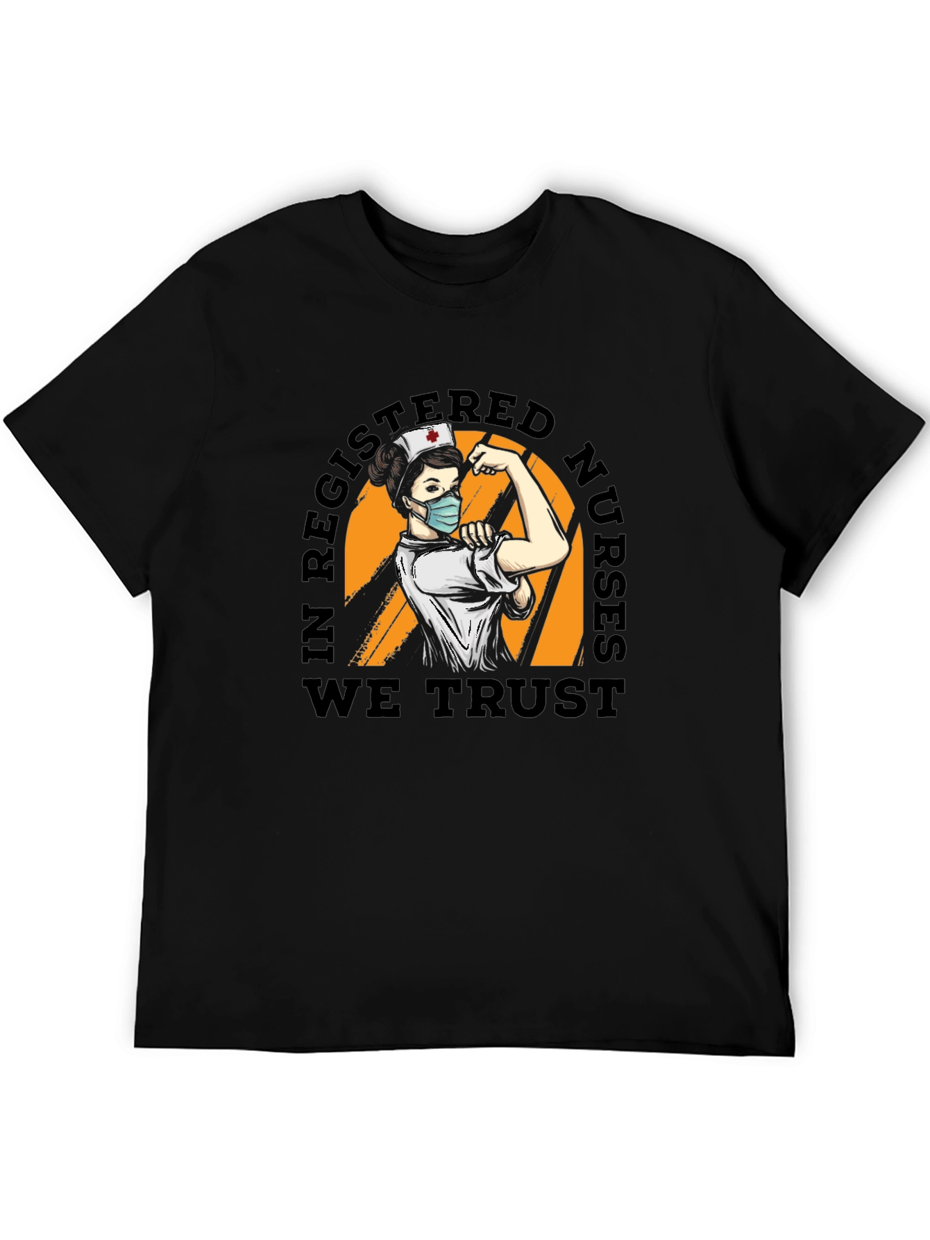 Black Registered Nurse Trust T-Shirt - Black view 5