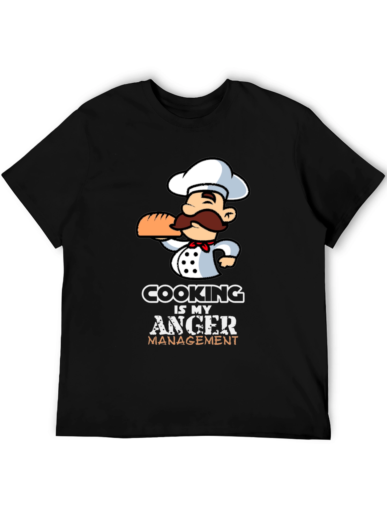 Black Cooking is My Anger Management Graphic T-Shirt view 5