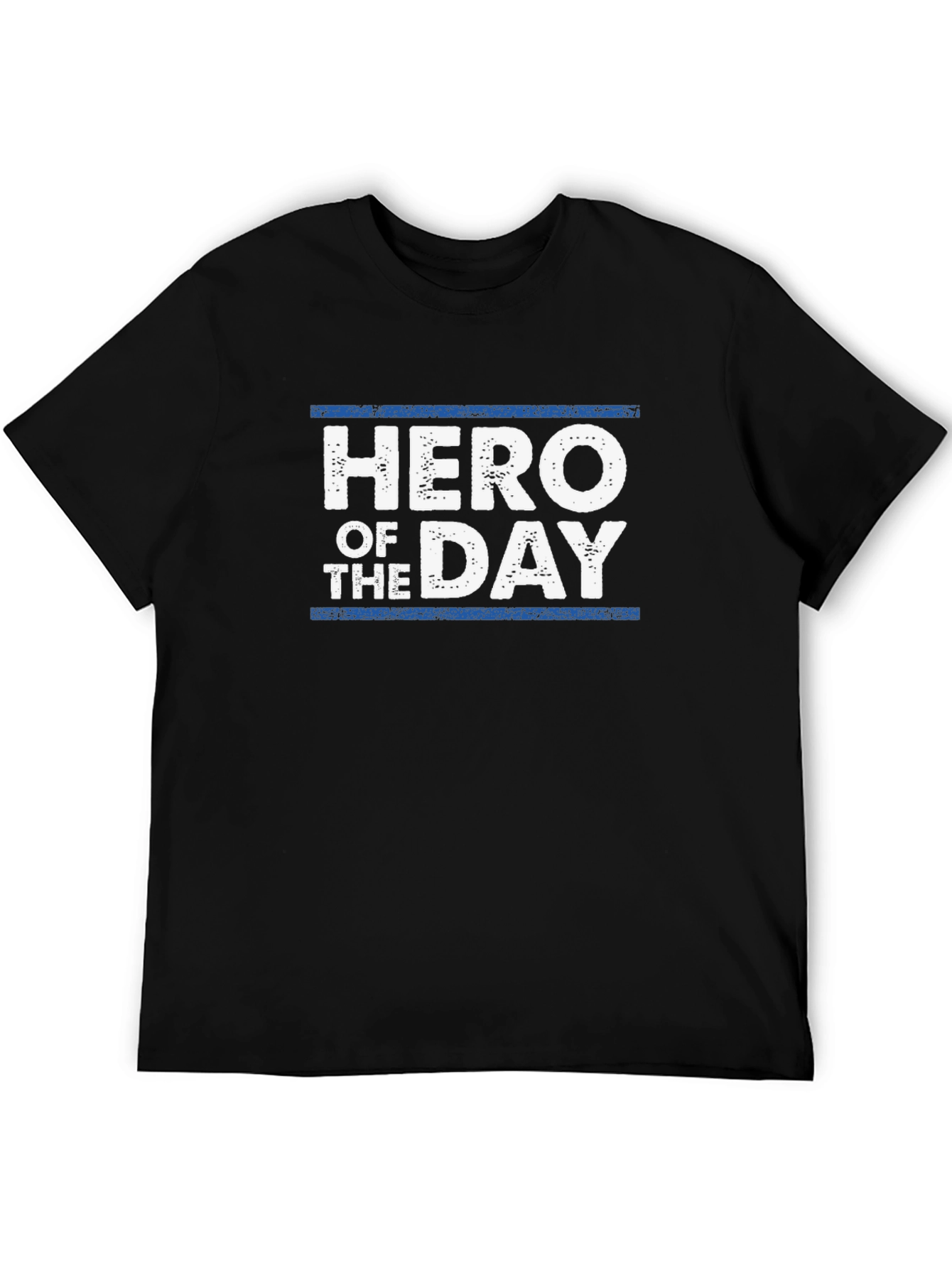Black Hero of the Day Black Graphic T-Shirt view 5