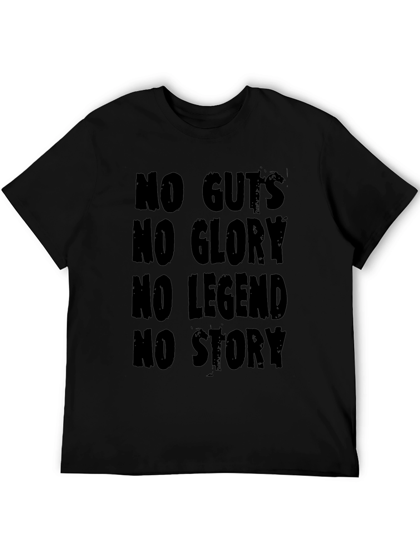 Black No Guts No Glory Graphic T-Shirt - Black view 5