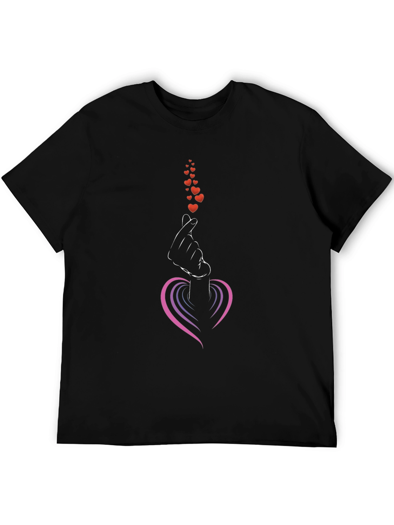 Black Love Gesture Graphic Tee view 5
