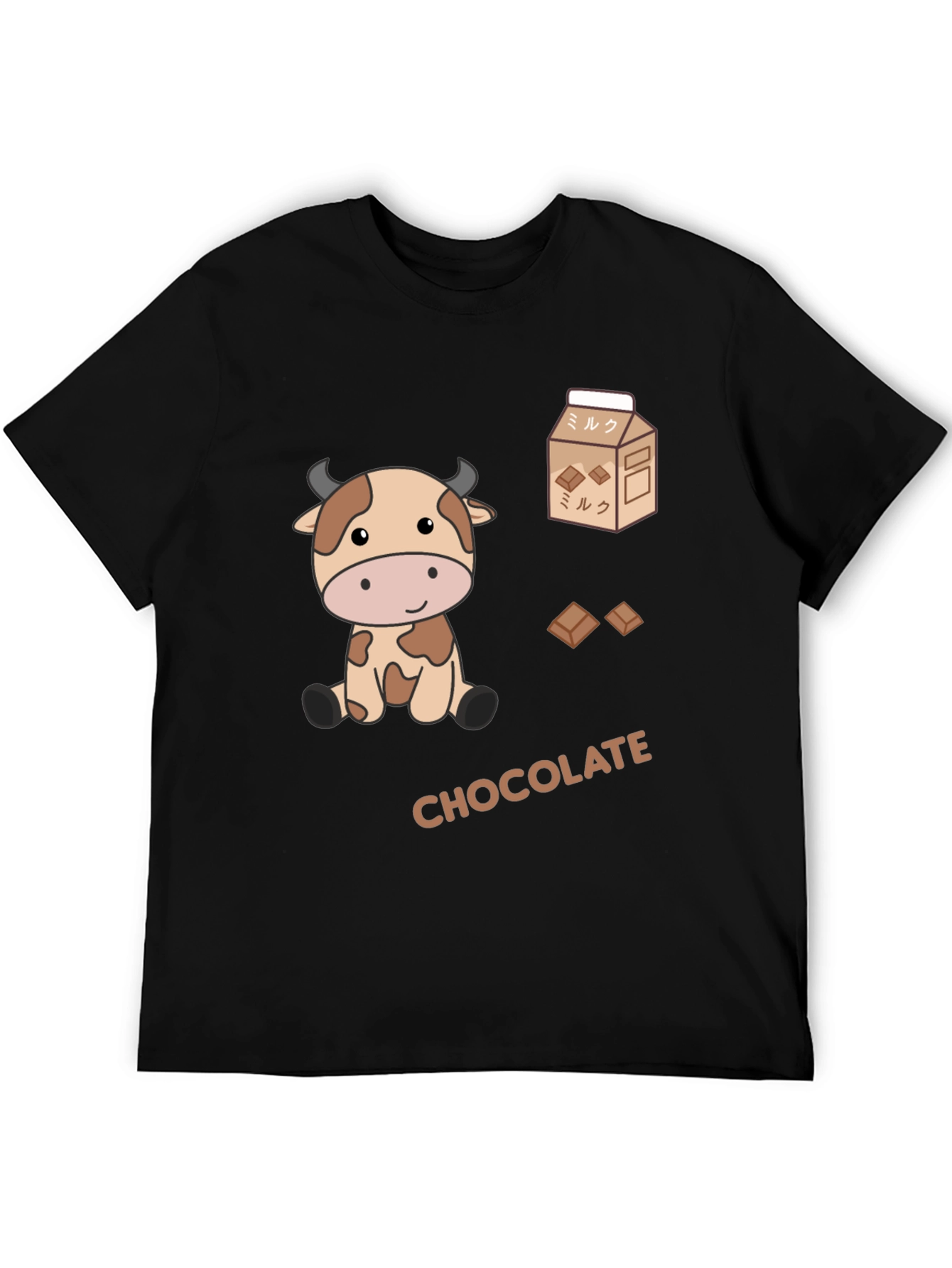 Black Chocolate Milk Cow Graphic Tee view 5