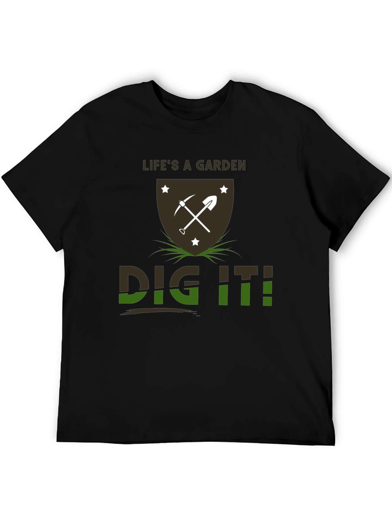 Black Life's a Garden Dig It T-Shirt view 5