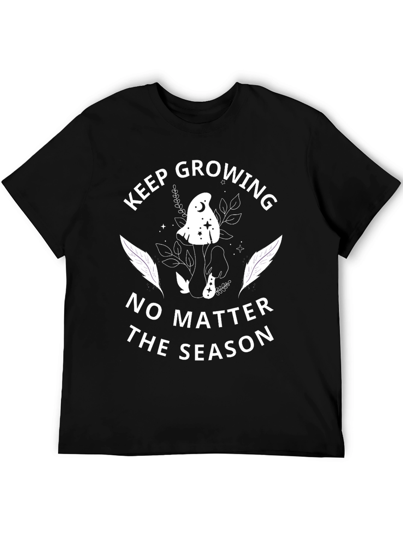 Keep Growing Graphic T-Shirt - Black Cotton Tee - 5
