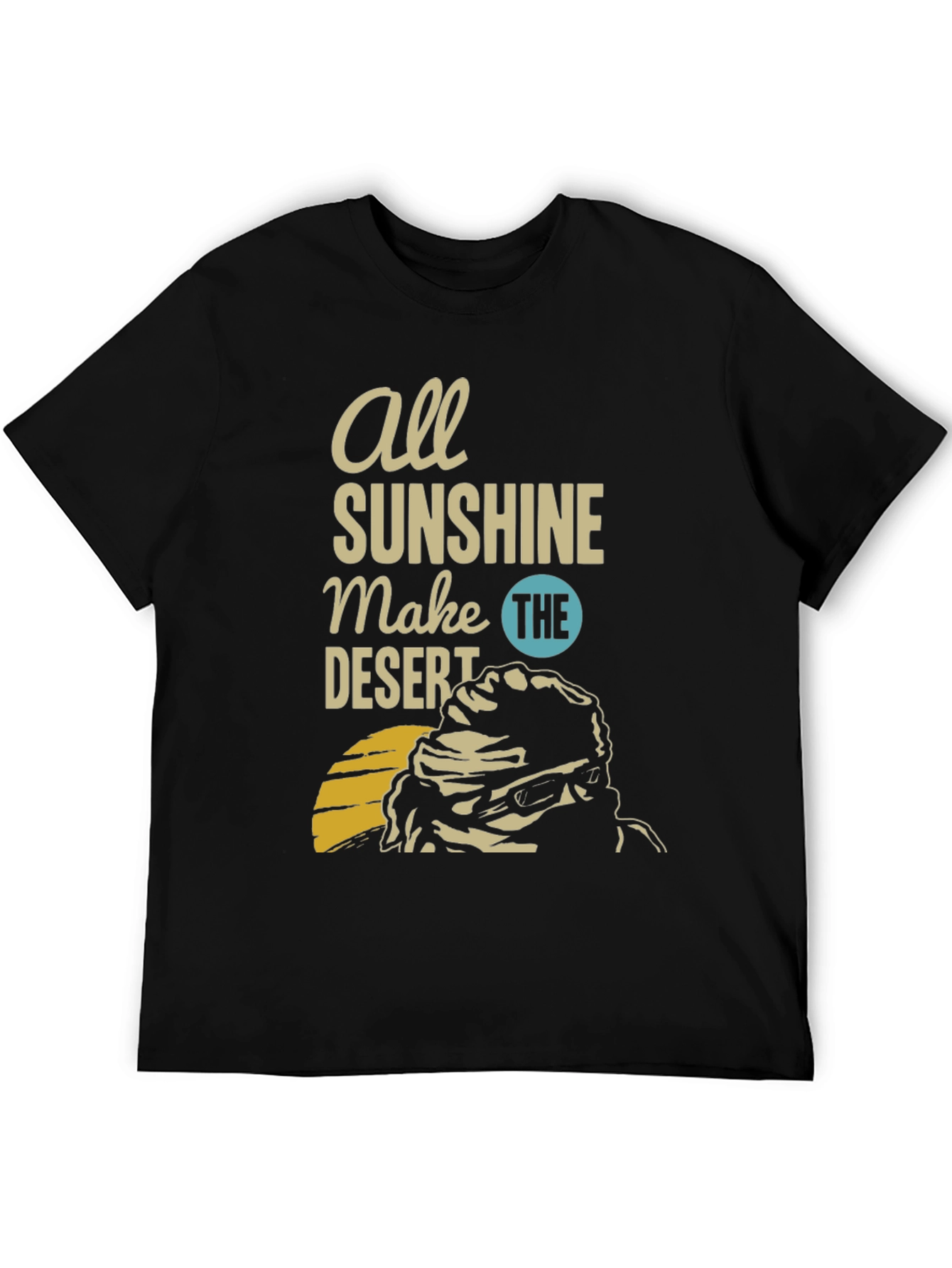 Black Sunshine Desert Graphic Tee view 5