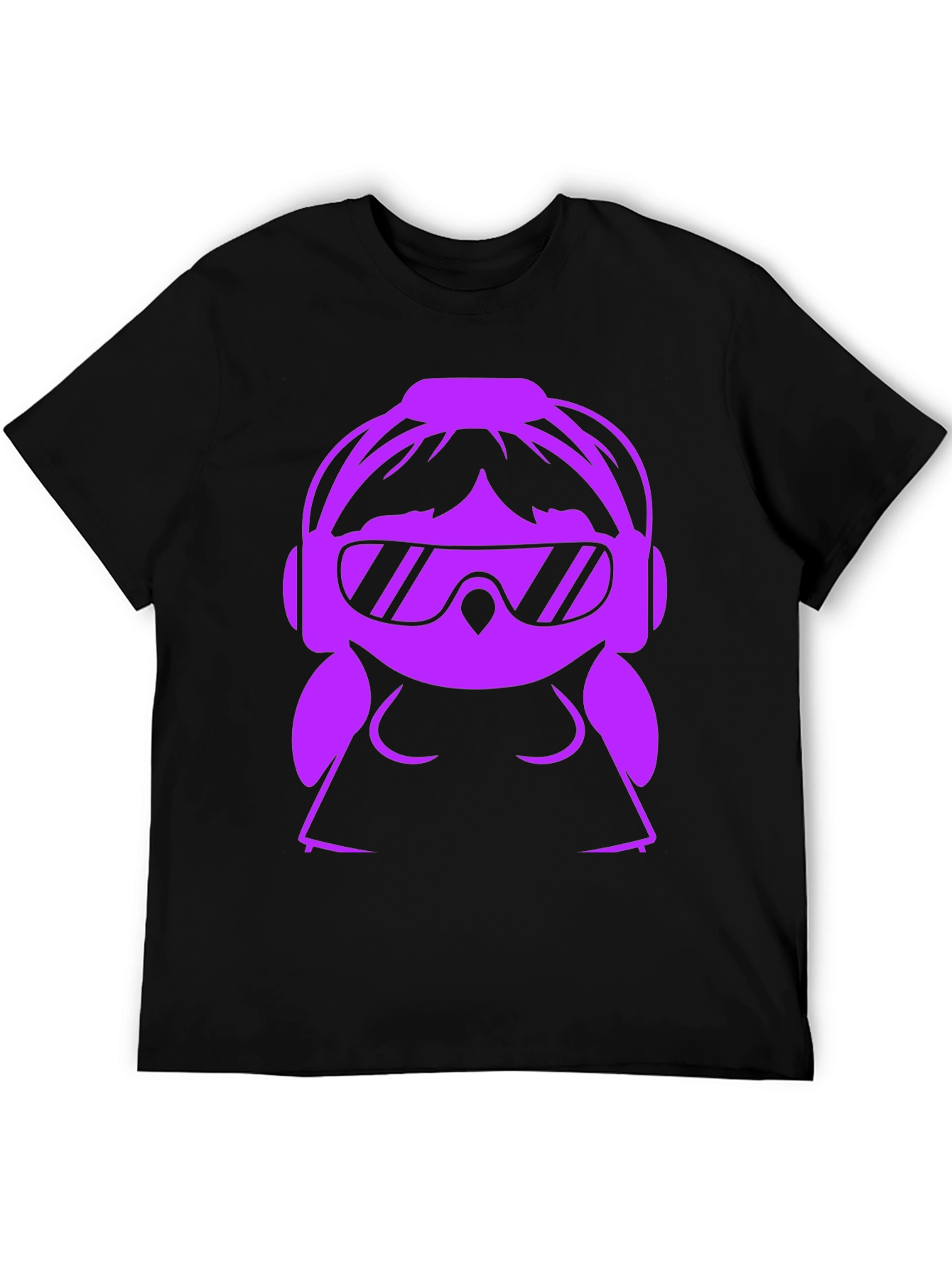 Black DJ Girl Graphic T-Shirt - Black view 5