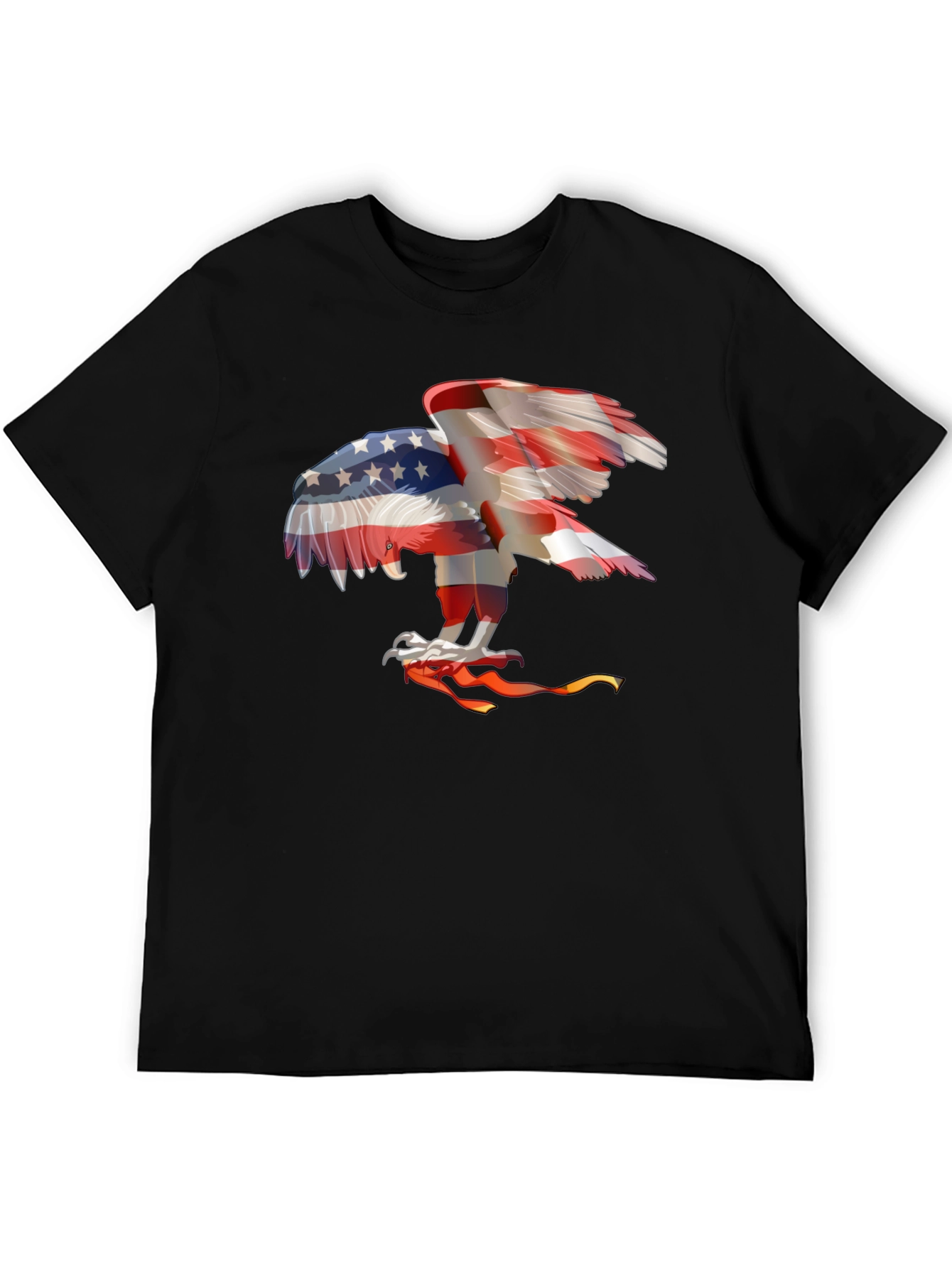 Black Patriotic Eagle Graphic T-Shirt - USA Pride view 5
