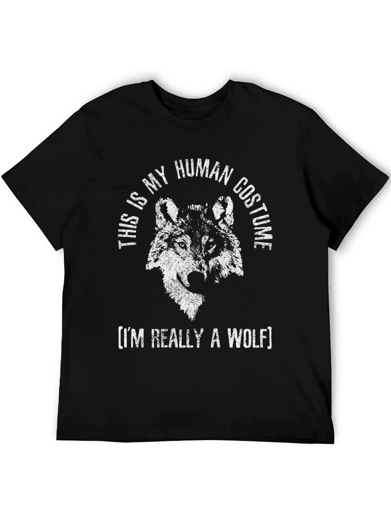 Black Wolf Costume Graphic Tee - Funny Animal Lover Shirt view 5