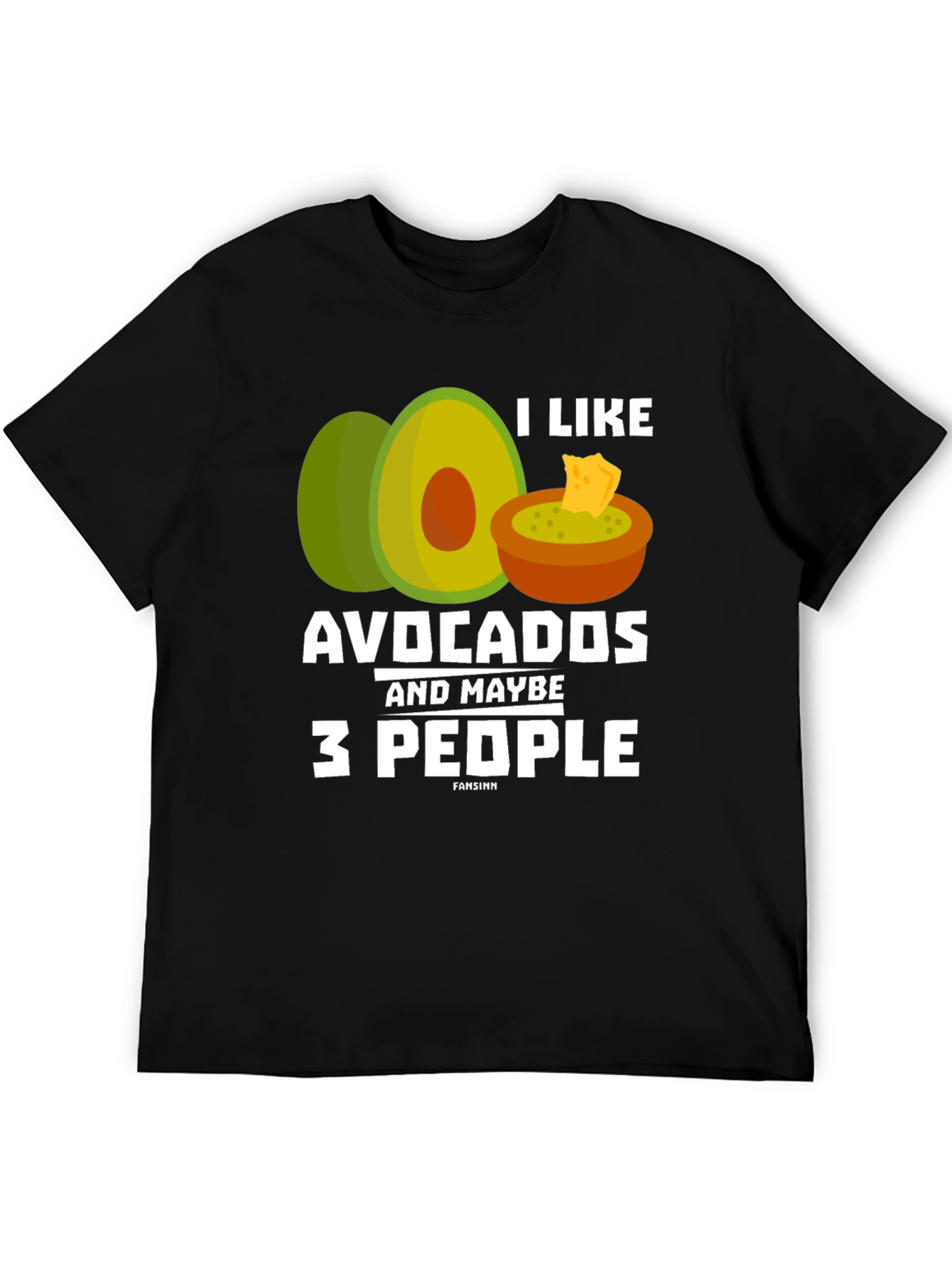 Black Avocados and Maybe 3 People T-Shirt Funny Graphic Tee view 5