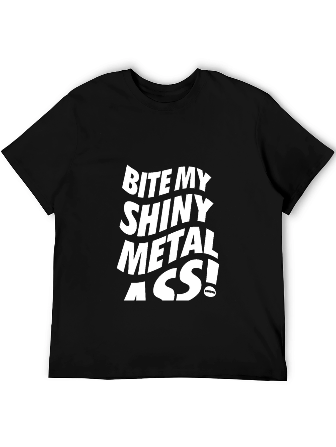 Black Bite My Shiny Metal A** T-Shirt - Black Cotton Tee view 5