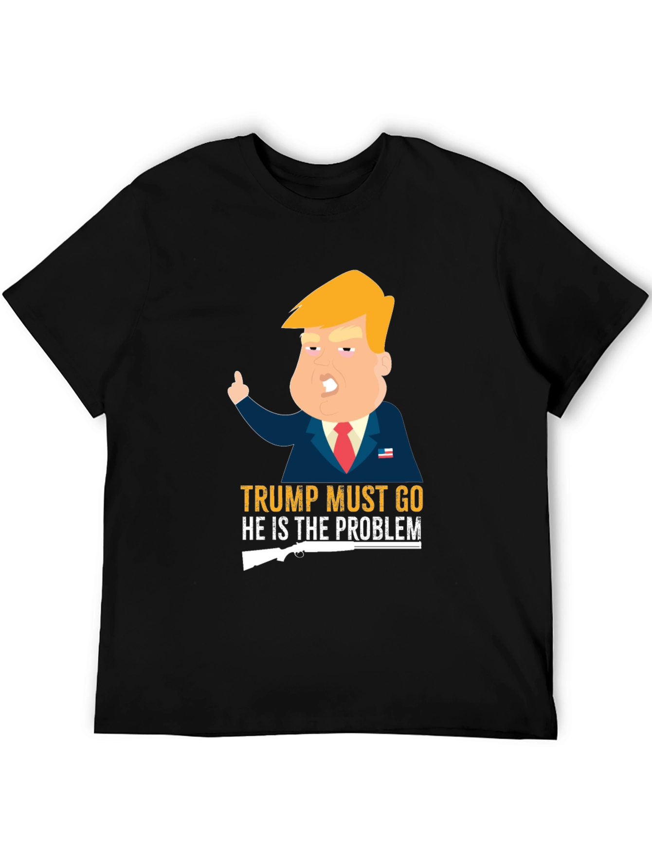 Black Trump Must Go T-Shirt view 5