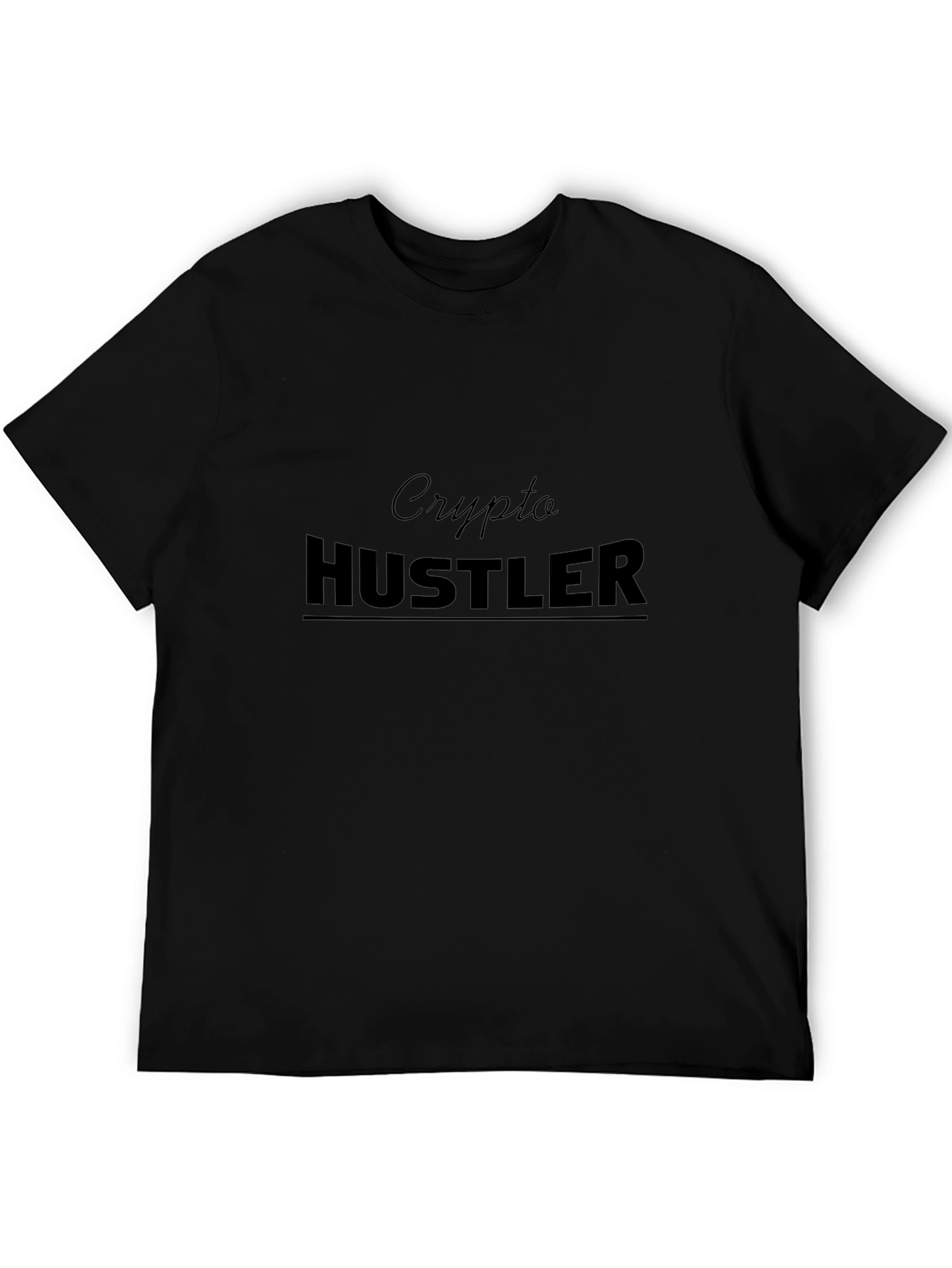 Black Crypto Hustler Black T-Shirt view 5