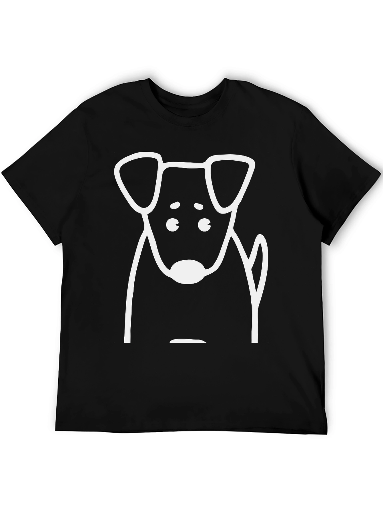 Black Dog Graphic Black T-Shirt - Casual Style view 5