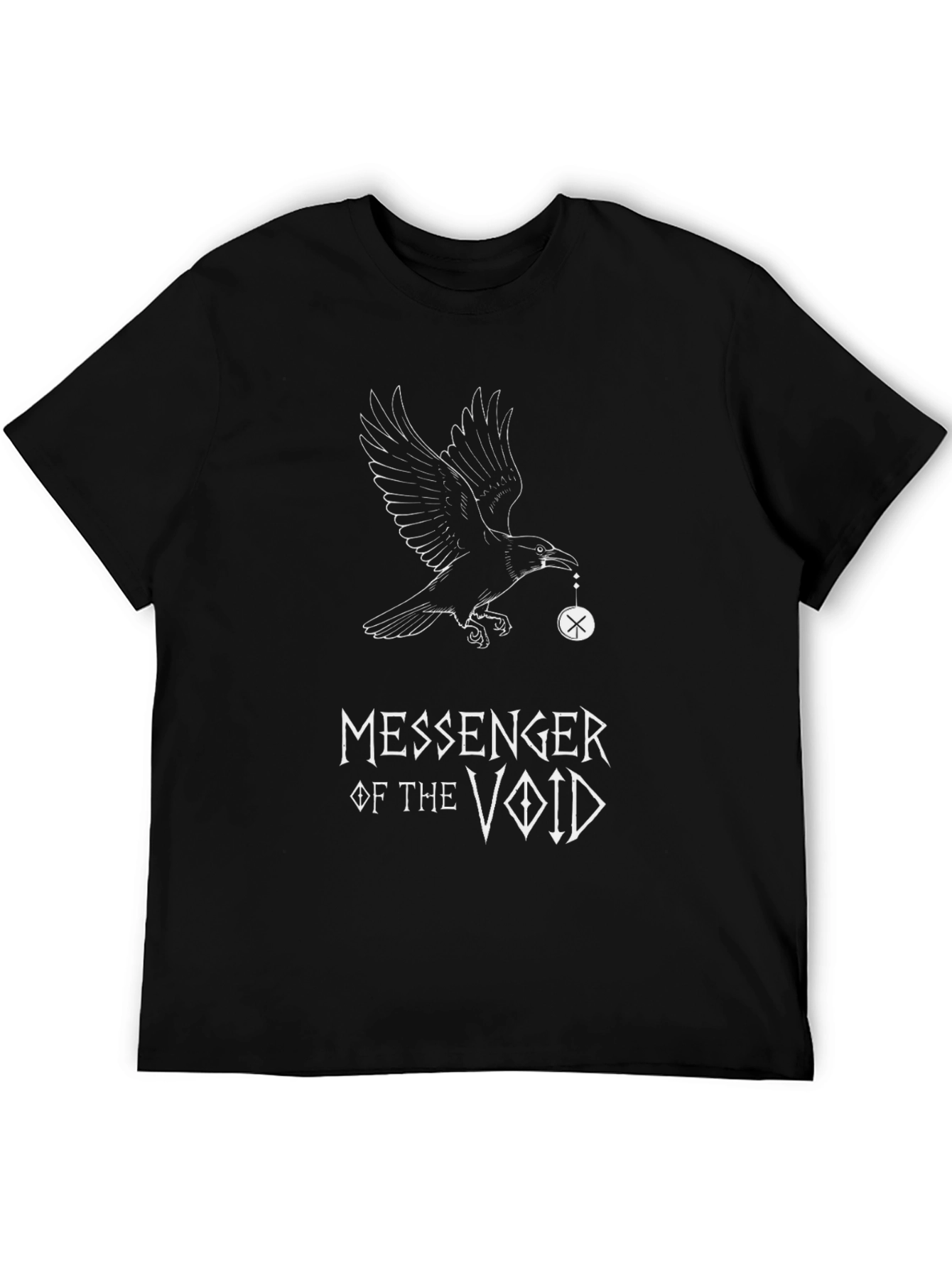 Messenger of the Void Raven Graphic Tee - Black - 5