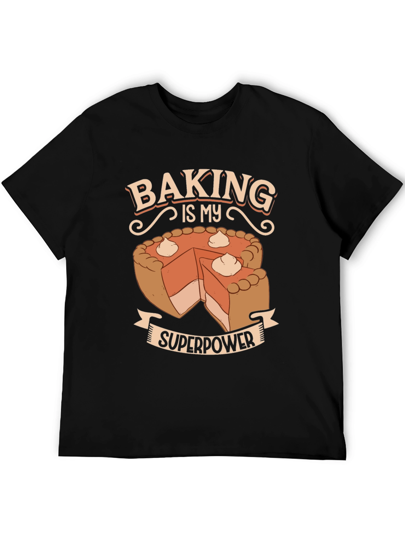 Black Baking is My Superpower T-Shirt - Novelty Graphic Tee view 5