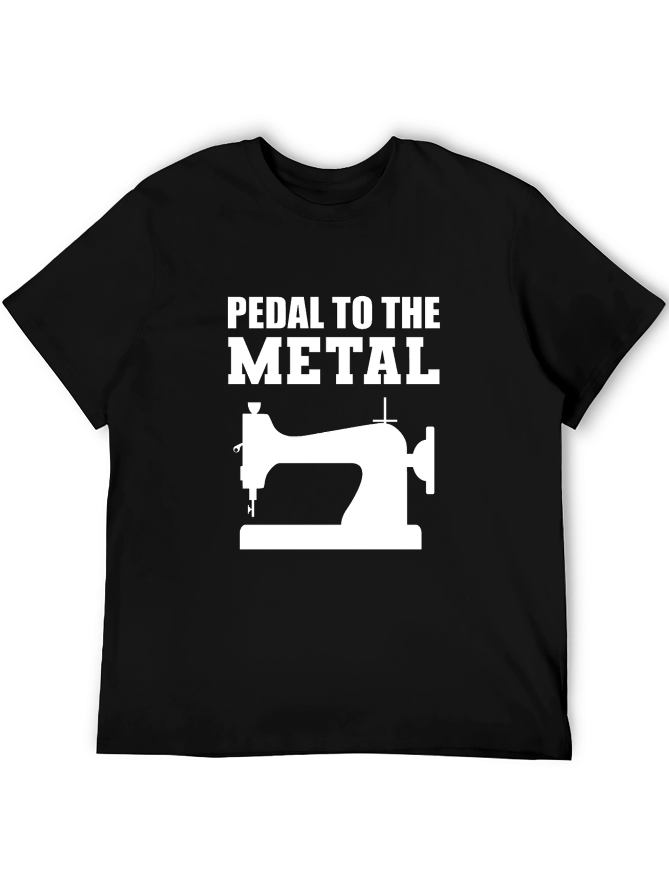 Black Pedal to the Metal Sewing T-Shirt view 5