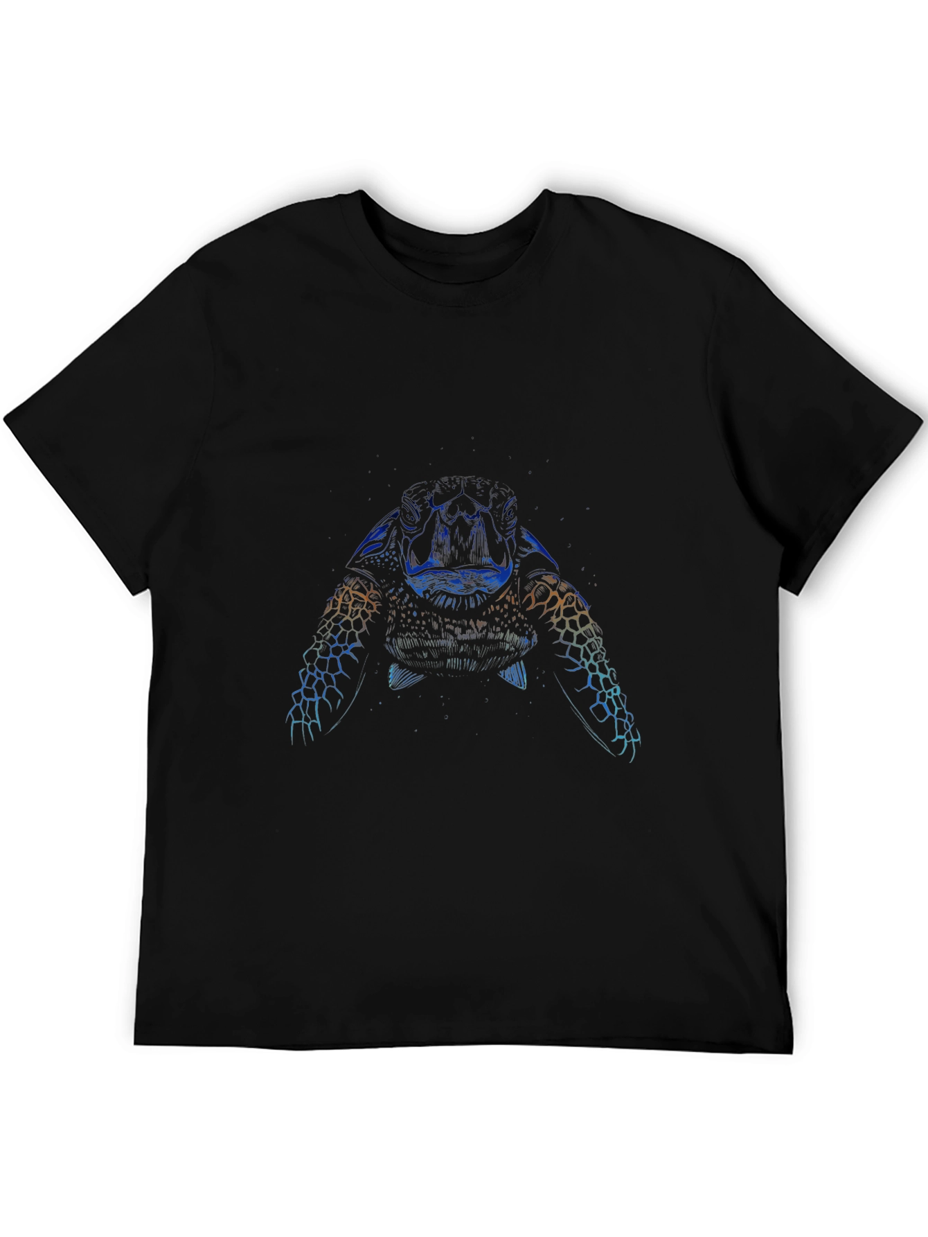 Black Sea Turtle Graphic Black T-Shirt view 5