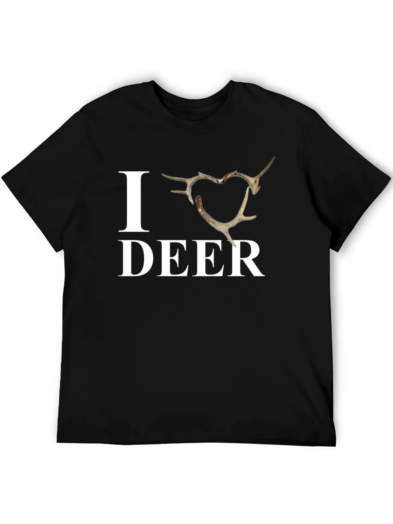 Black I Heart Deer T-Shirt view 5