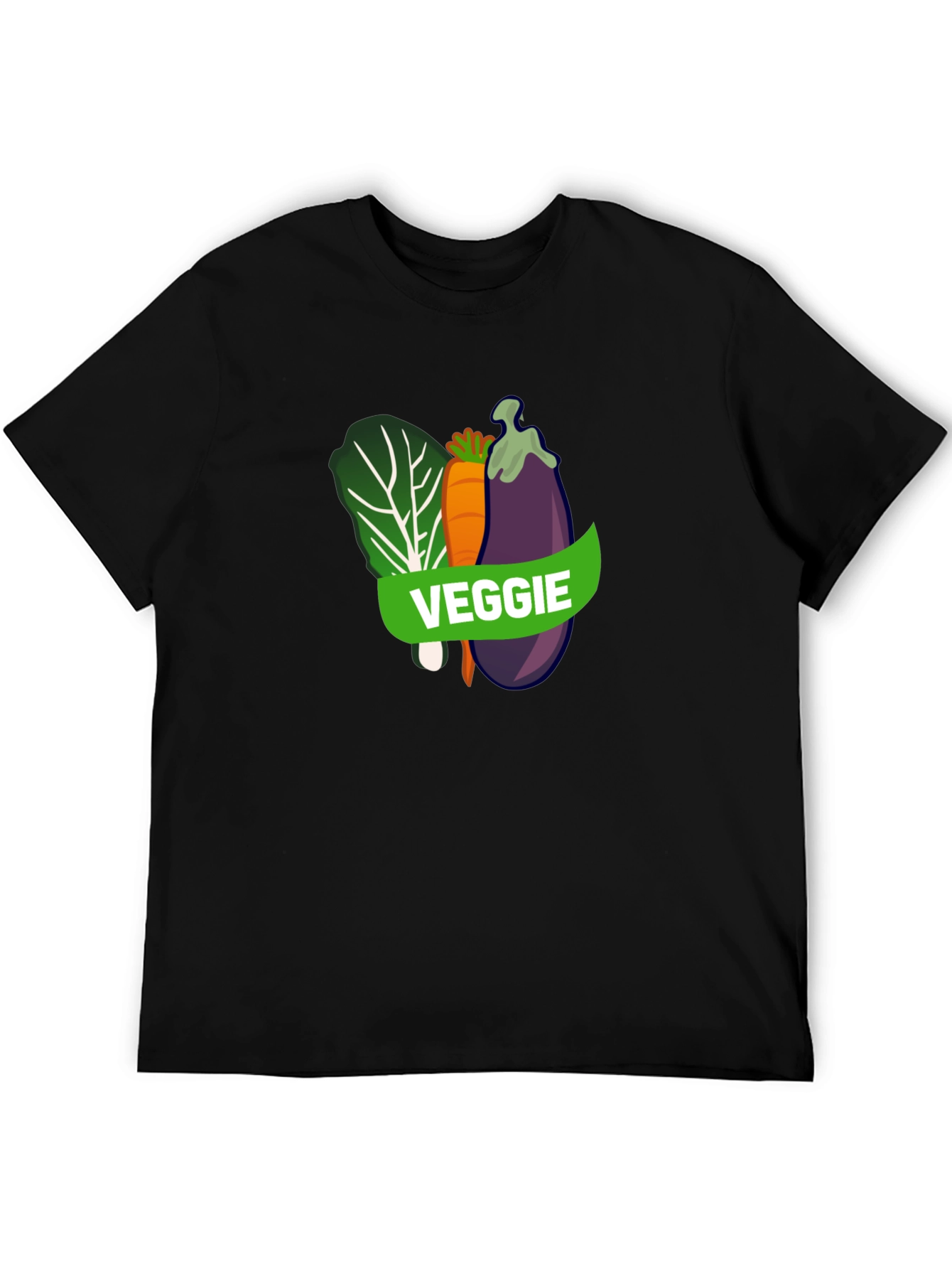 Veggie T-Shirt - Black Vegan Tee - 5