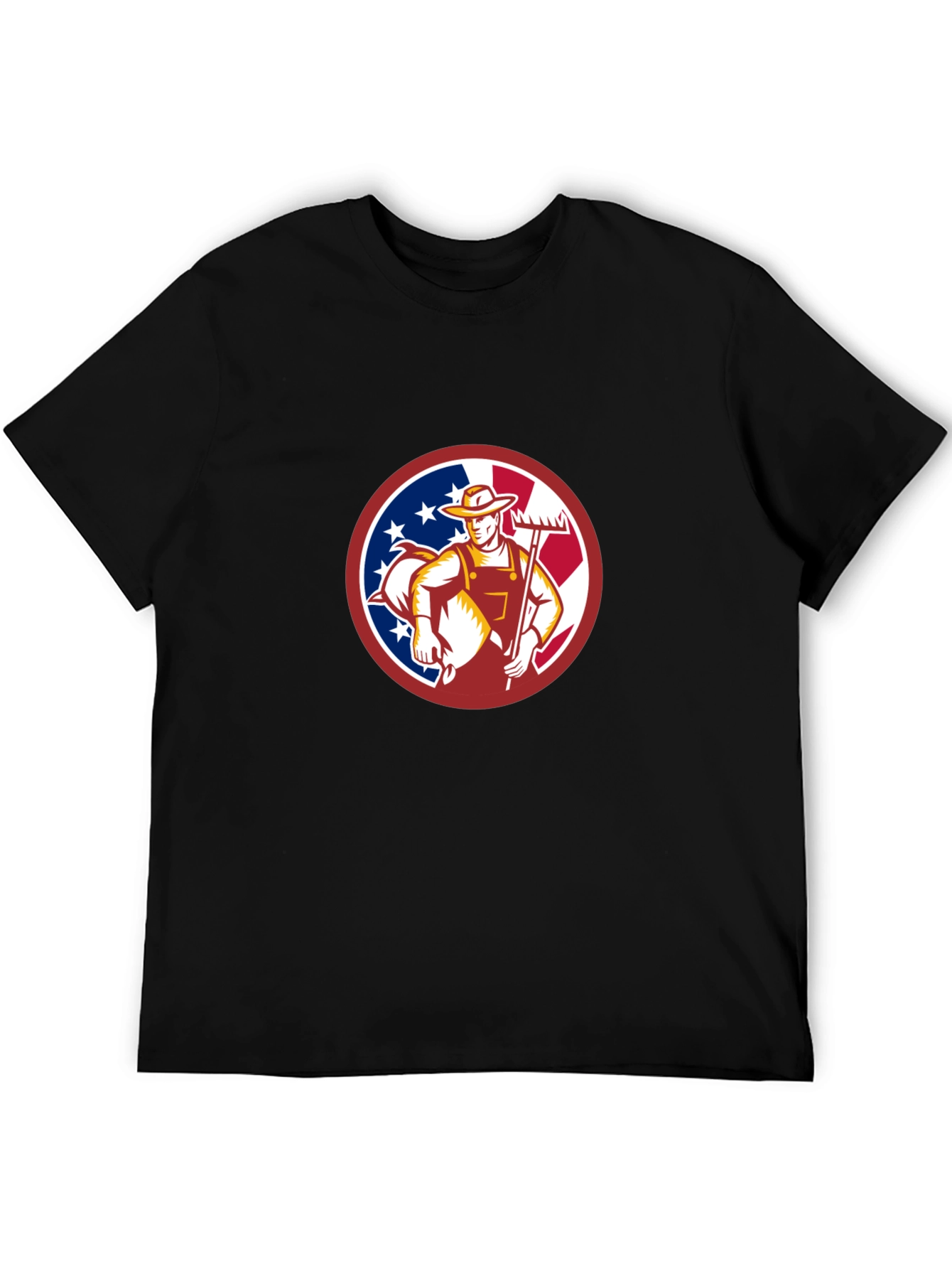 Black Patriotic Gardener T-Shirt view 5