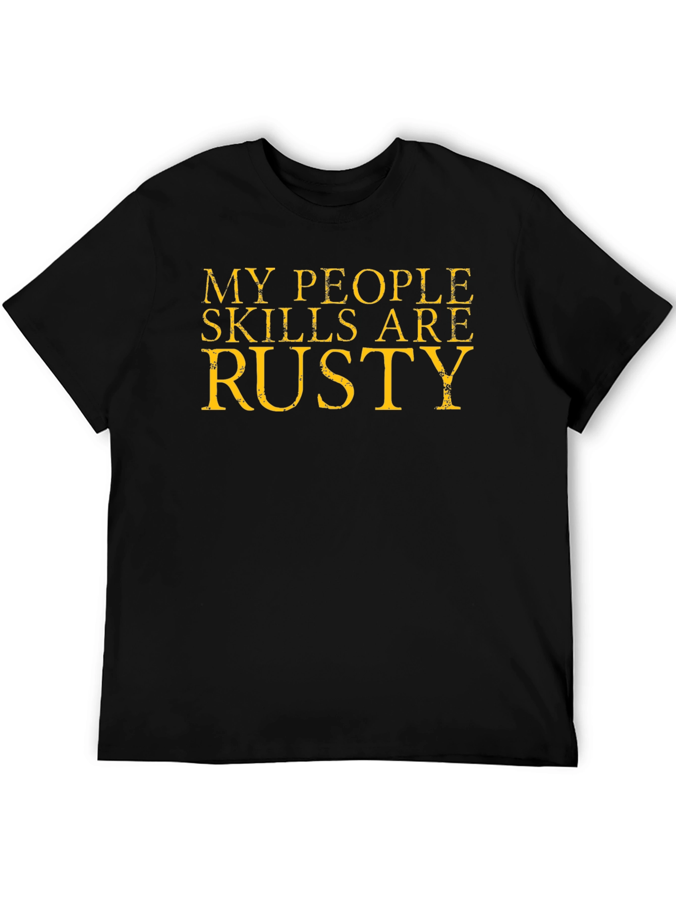 Black Rusty People Skills Graphic Tee view 5