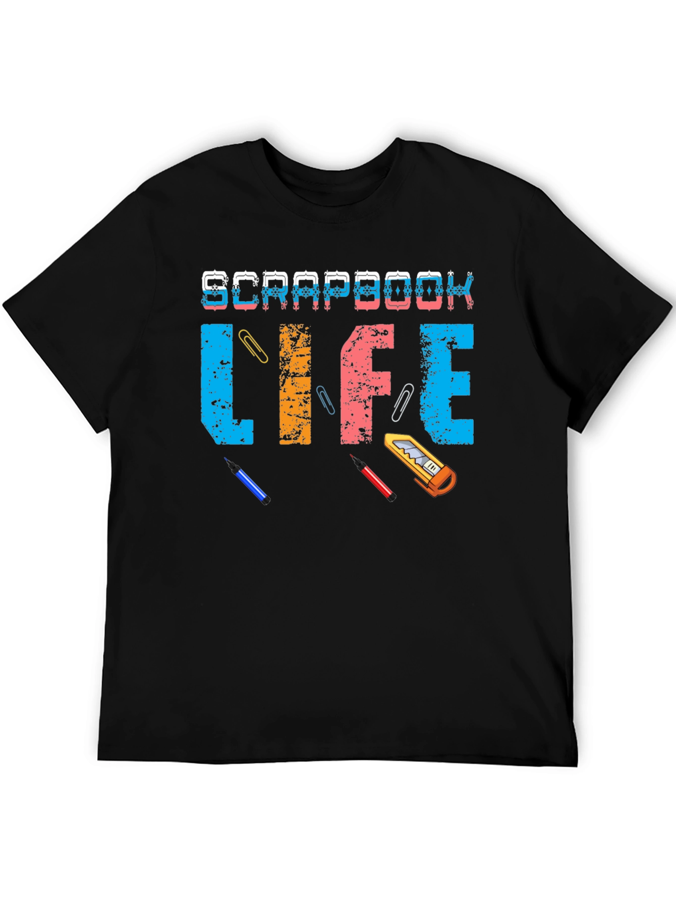 Black Scrapbook Life Graphic Tee view 5
