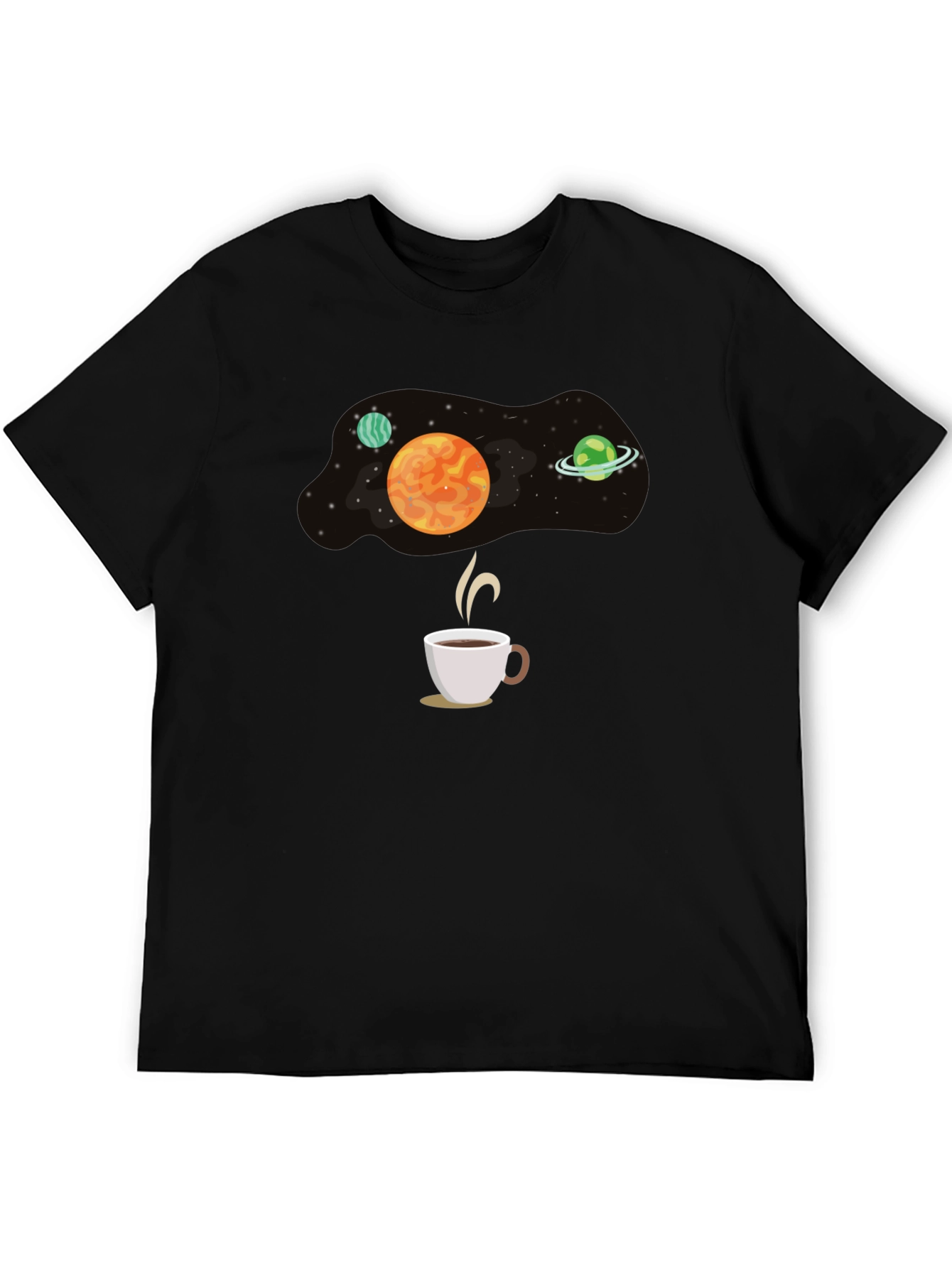Black Space Coffee T-Shirt - Galaxy Brew Tee view 5