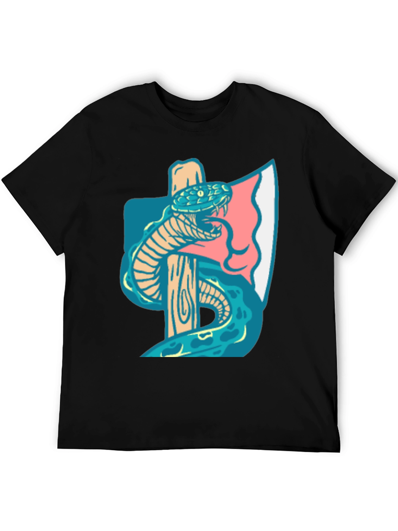Black Axe & Snake Graphic Tee - Cool Casual Style view 5