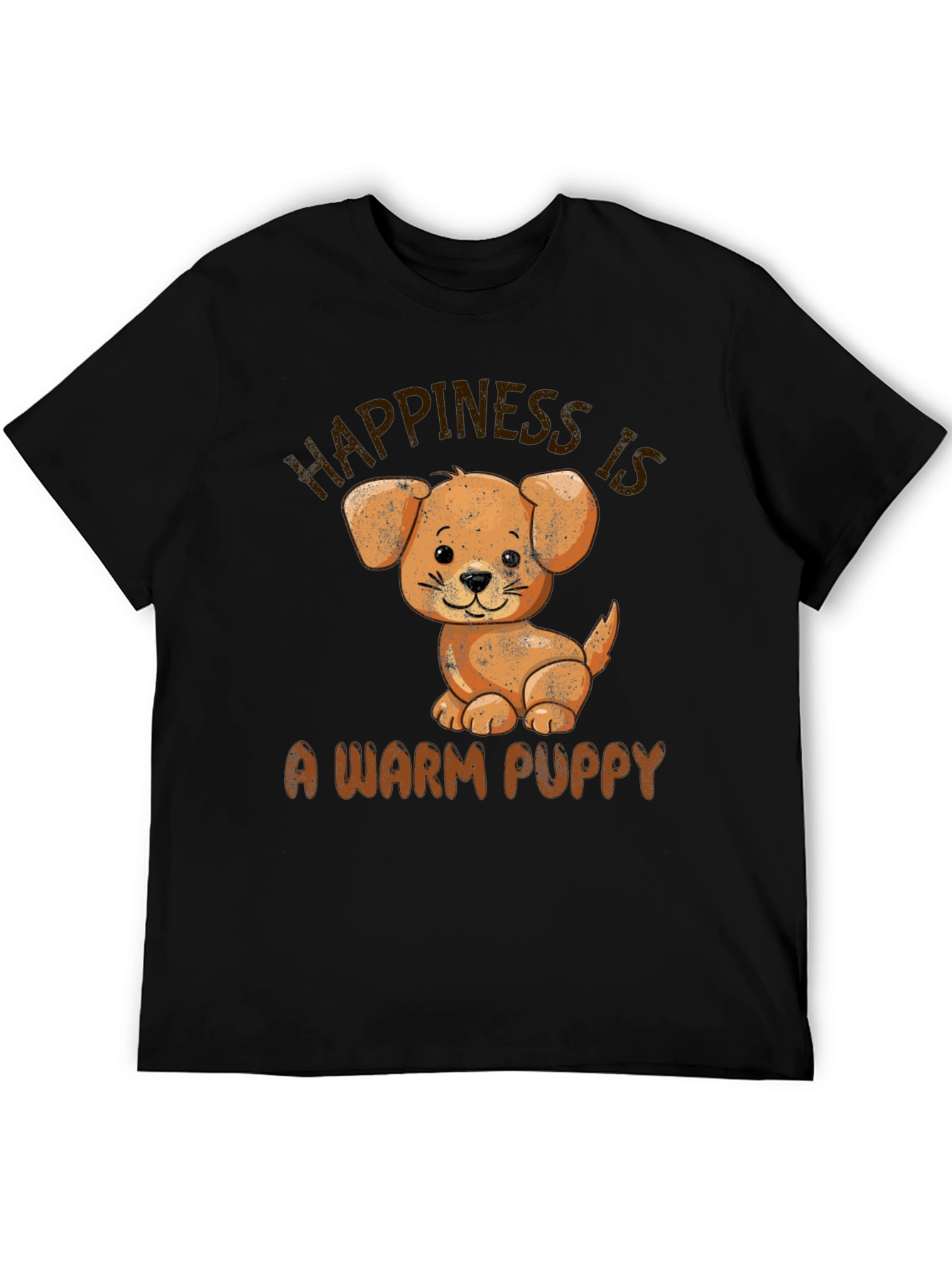 Black Happiness is a Warm Puppy T-Shirt view 5