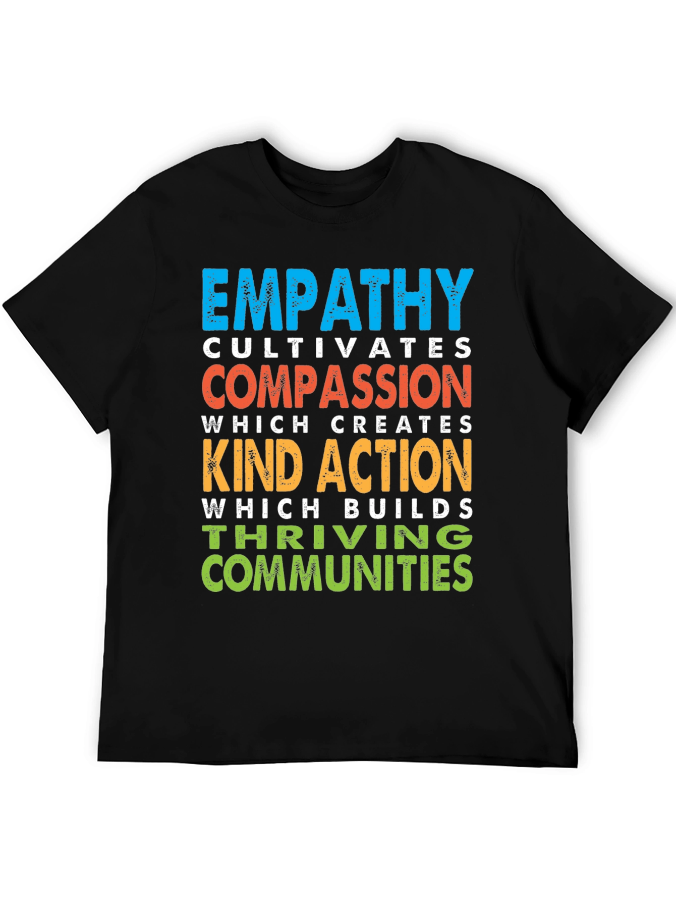 Black Empathy Cultivates Compassion Graphic T-Shirt view 5