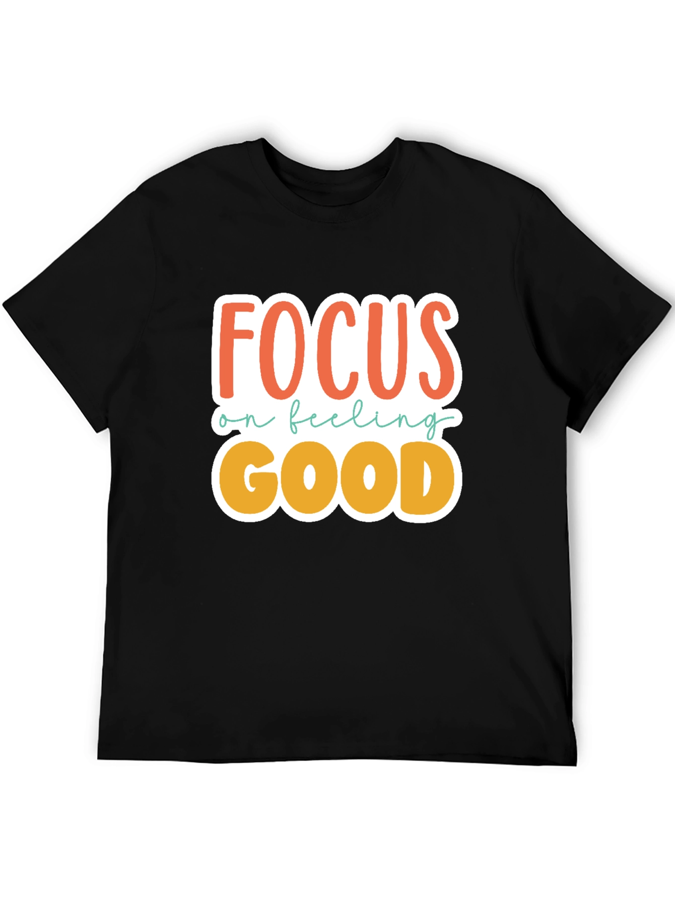 Black Focus on Feeling Good Graphic Tee view 5