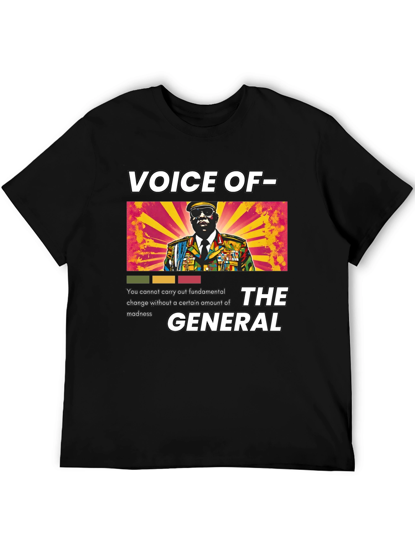 Black Voice of The General Graphic Tee view 5