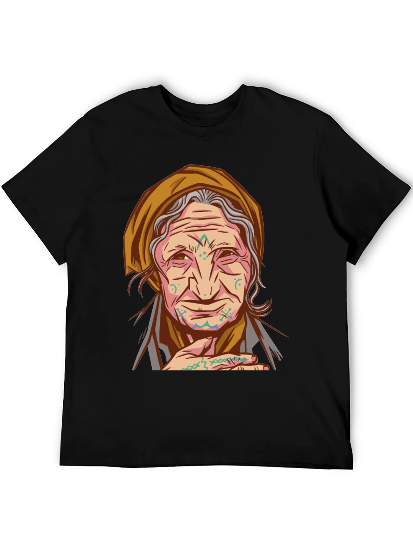 Tribal Tattoo Granny Graphic Tee - Unique Design - 5