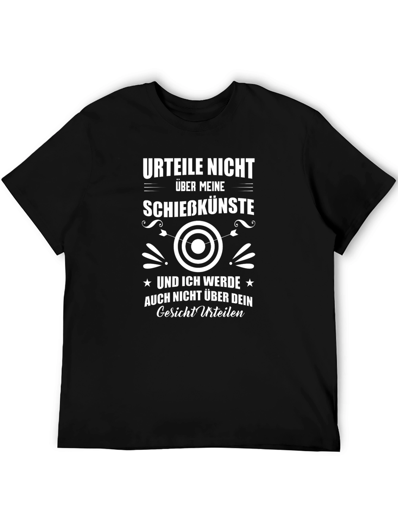 Black Archery Humor T-Shirt - German Slogan Design view 5