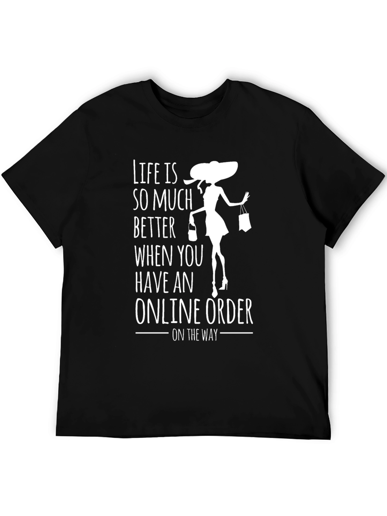 Black Online Order T-Shirt: Life Is Better On The Way! view 5