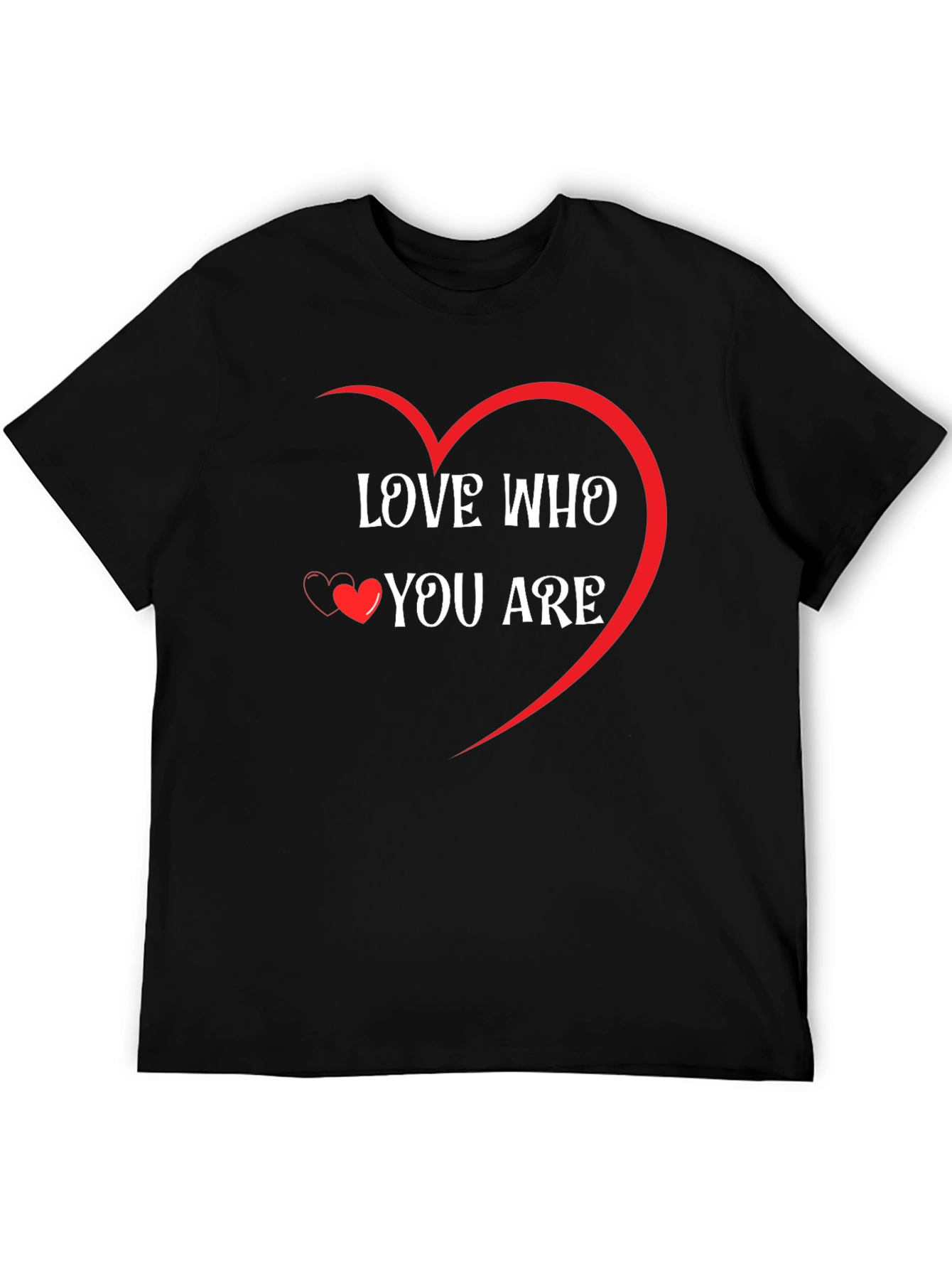 Black Love Who You Are Graphic Tee - Heart Design view 5