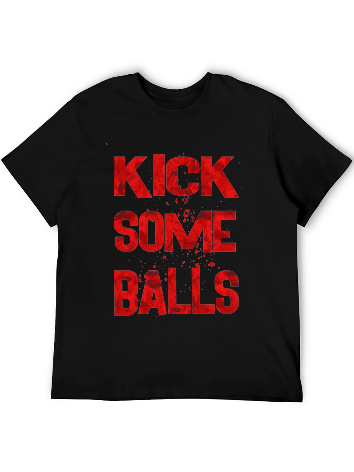 Black Kick Some Balls Graphic T-Shirt view 5