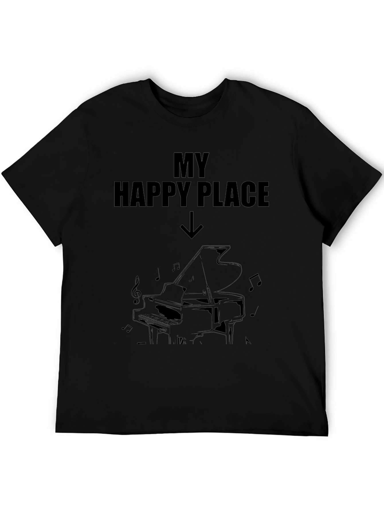 My Happy Place Piano T-Shirt Musician Gift - 5