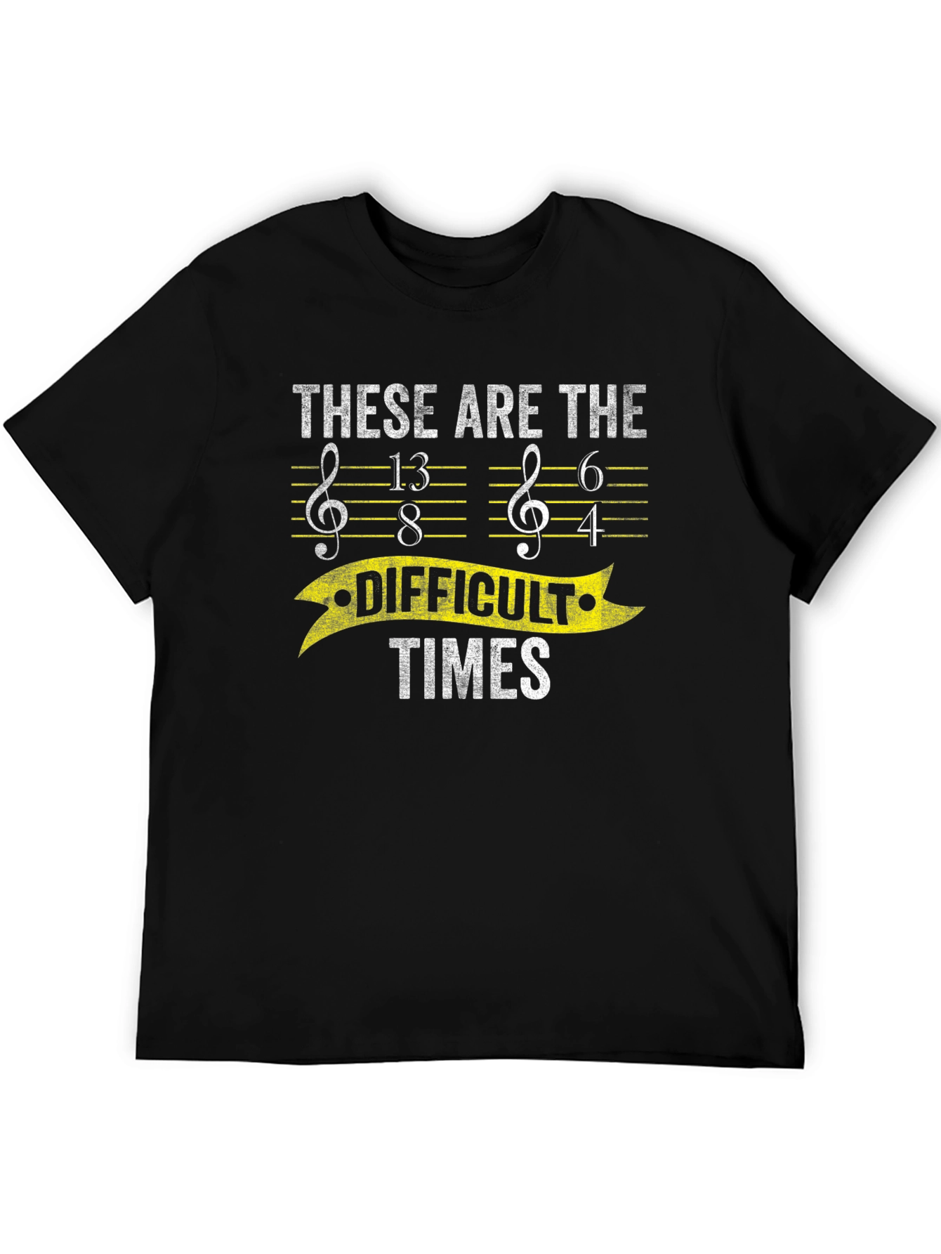 Black Difficult Times Music T-Shirt  view 5