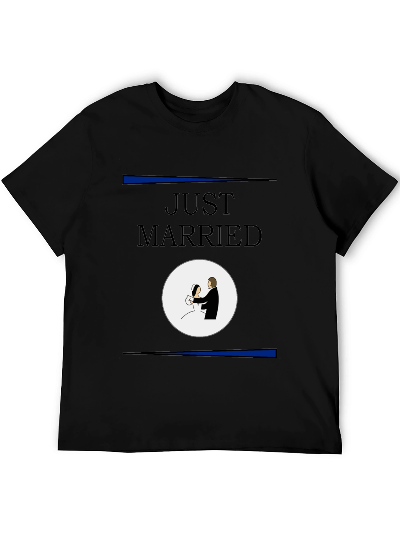 Black Just Married T-Shirt view 5