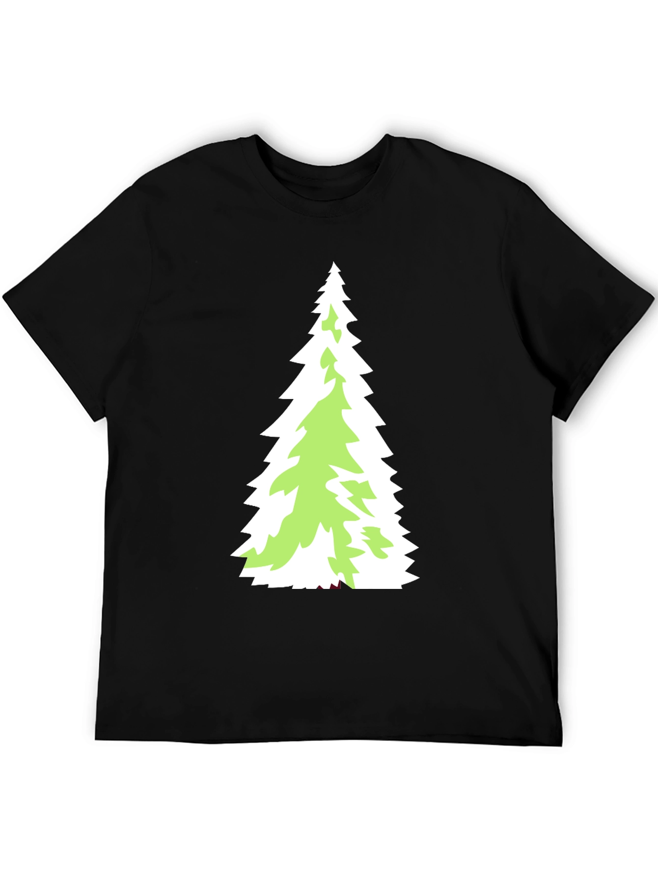 Black Festive Christmas Tree Graphic Tee - Holiday Style view 5